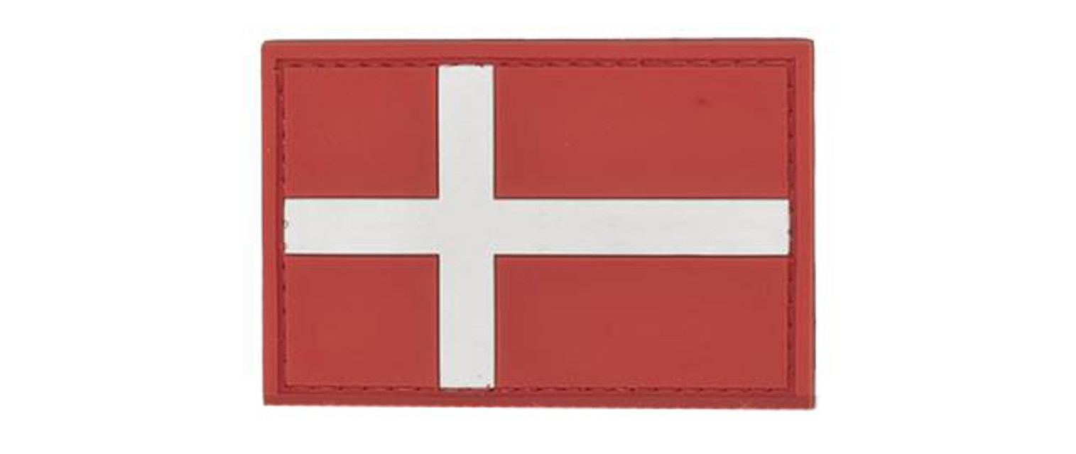 PVC Hook and Loop International Flag Patch (Flag: Denmark)