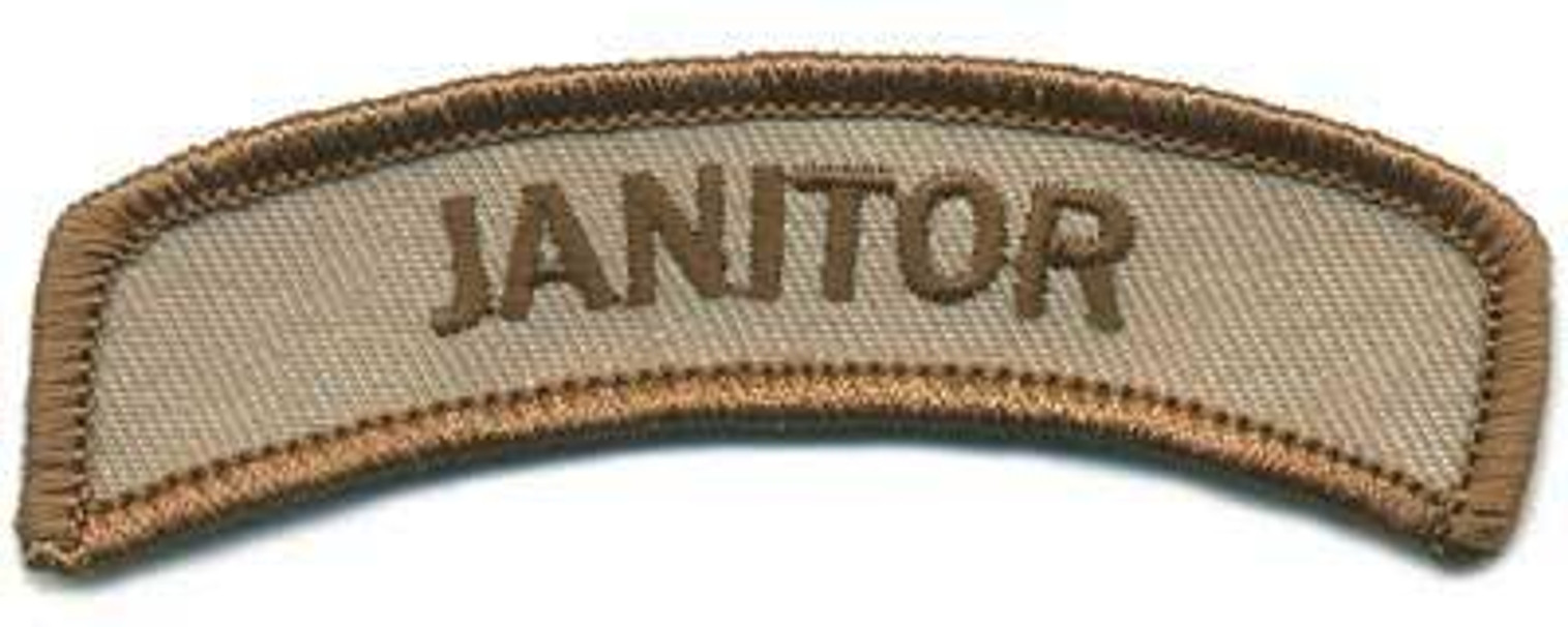 Matrix Janitor Tab Hook Backed Morale Patch (Tan)