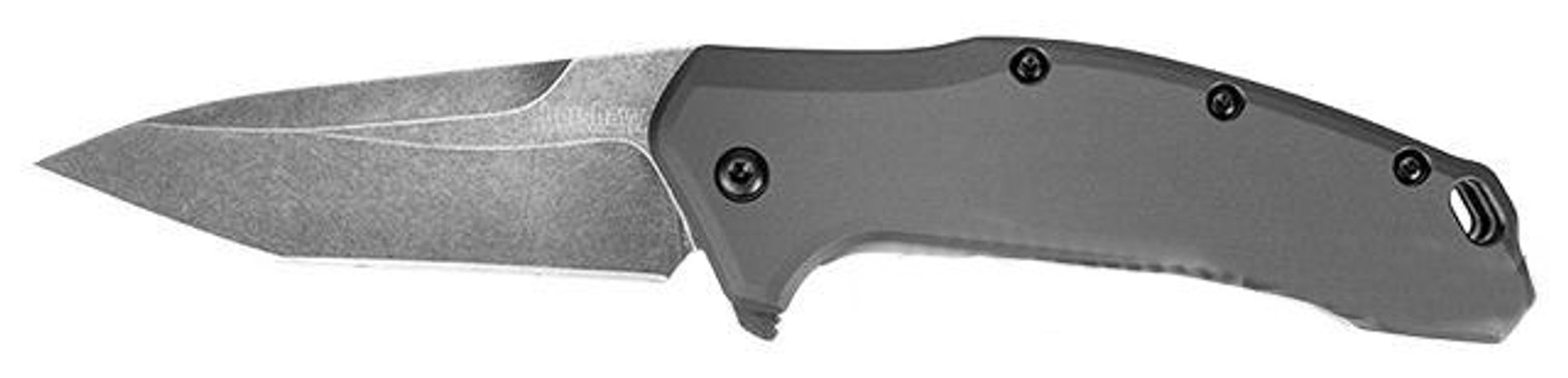 Kershaw Tanto Link Folding Knife with 3.25" Blade and Speed Assist Opening - BlackWash Finish