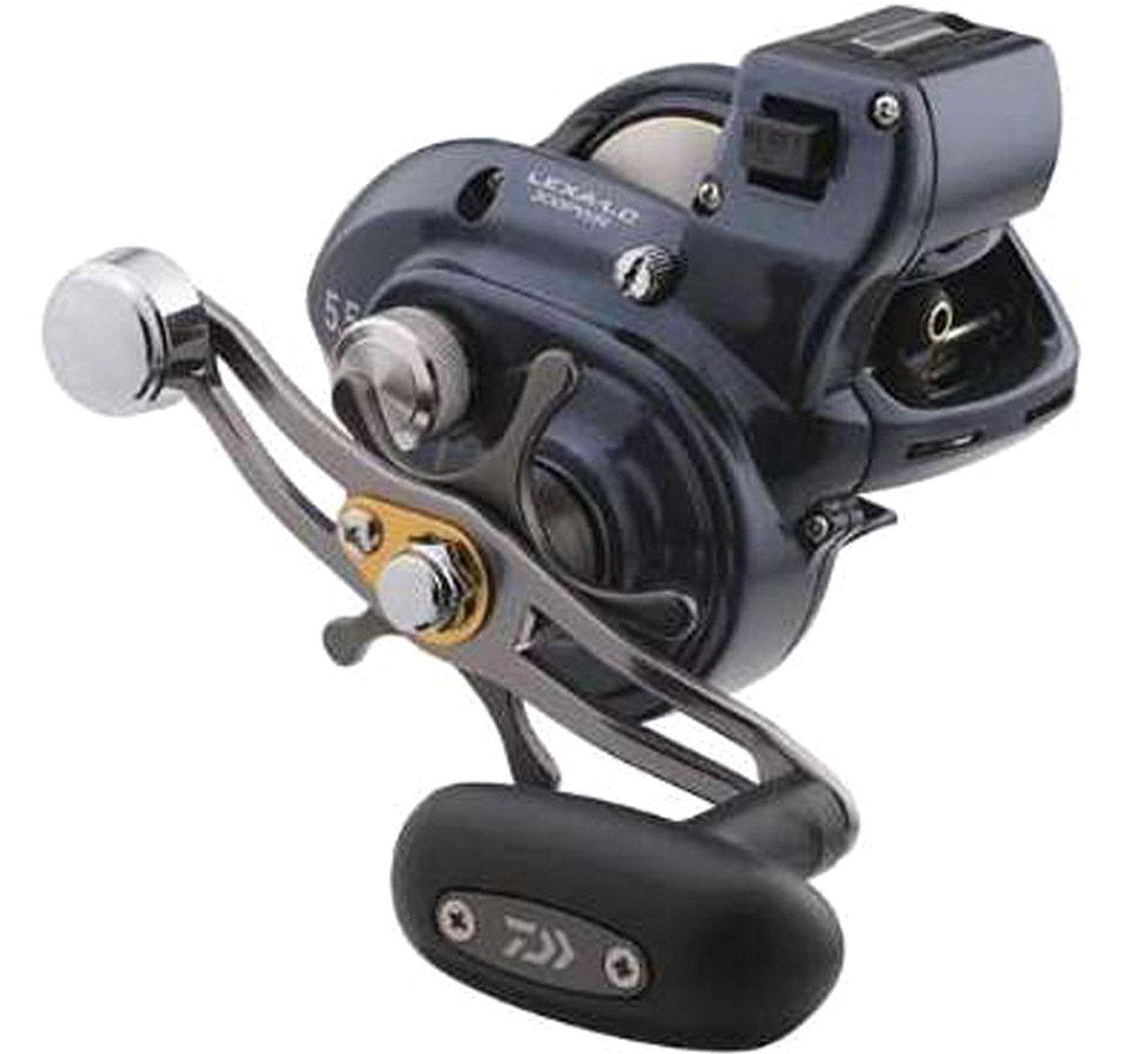 Daiwa Lexa Line Counter Reel (Model: LEXA-LC300PWRL-P / Left Hand Retrieve)