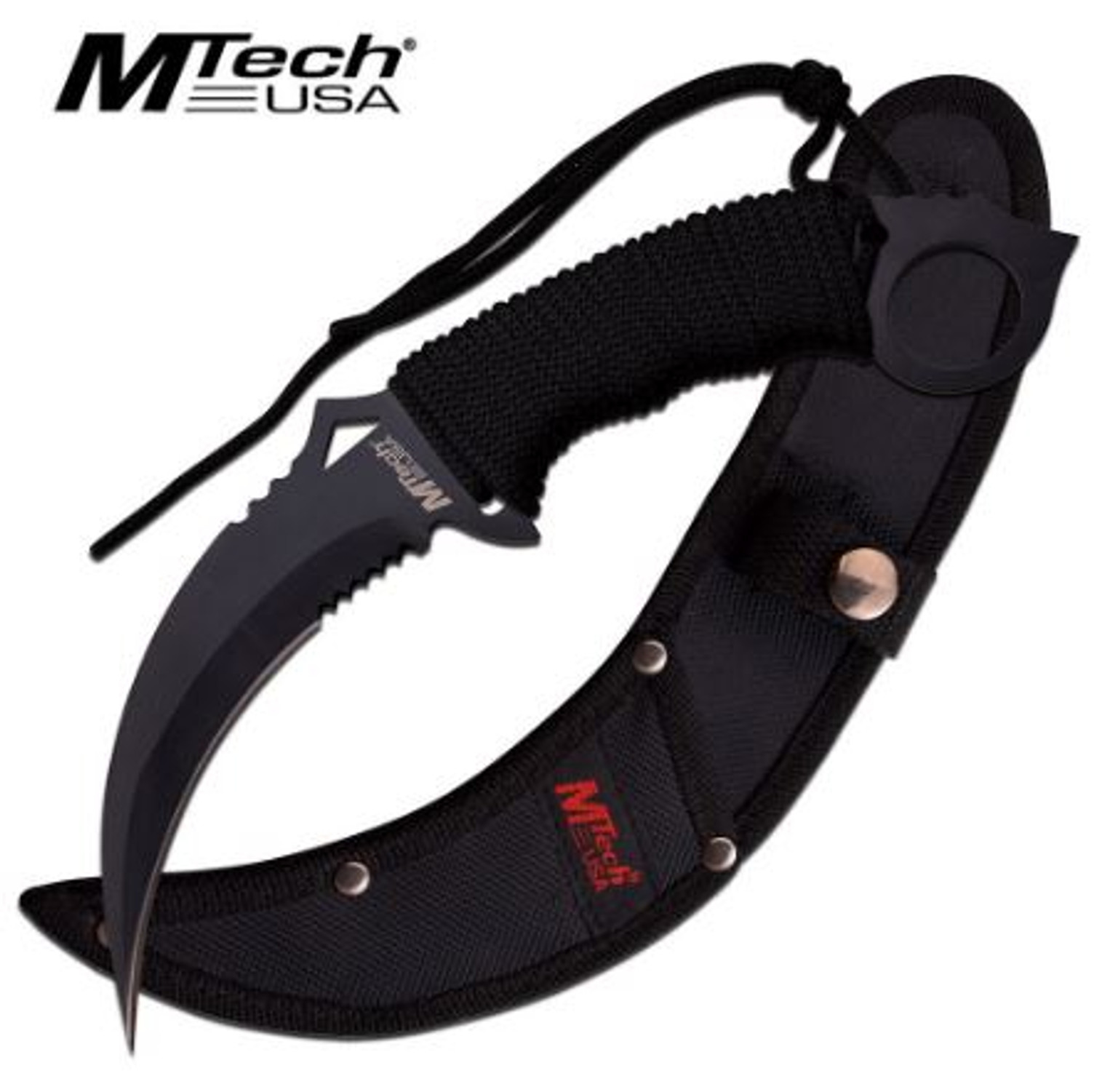 Mtech MT2076BK Fixed Blade Karambit w/Nylon Sheath