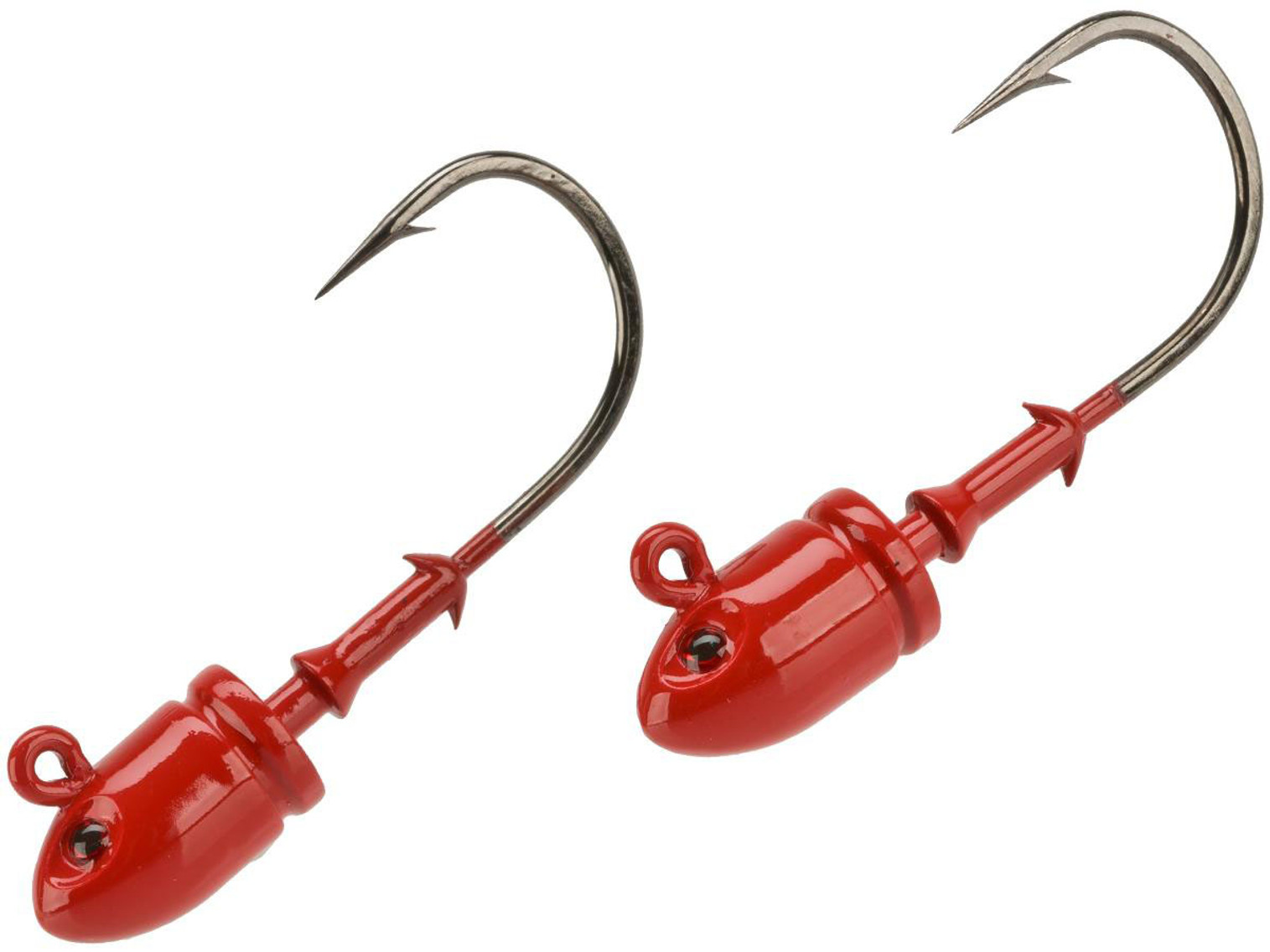 Mustad Bullet Head 1 OZ 2X Strong - Pack of 2 (Color: Red UV with Red Eyes / Size 6/0)