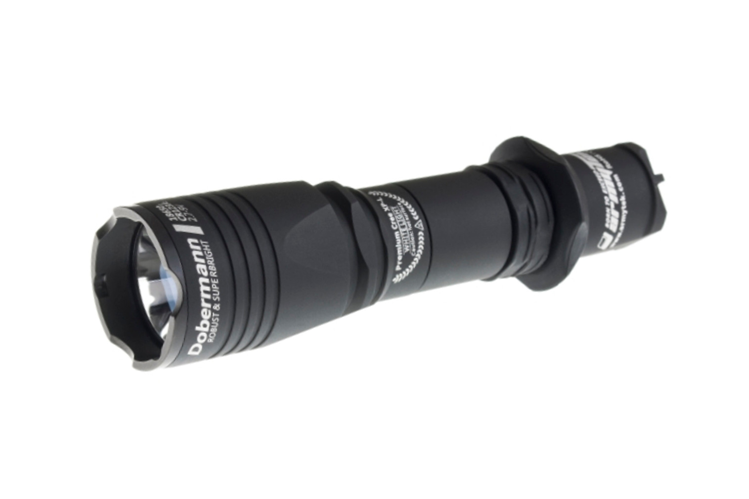 Armytek Dobermann / Black / XQ-E Green / 240lm / 5°:40° / 1x18650 or 2xCR123A