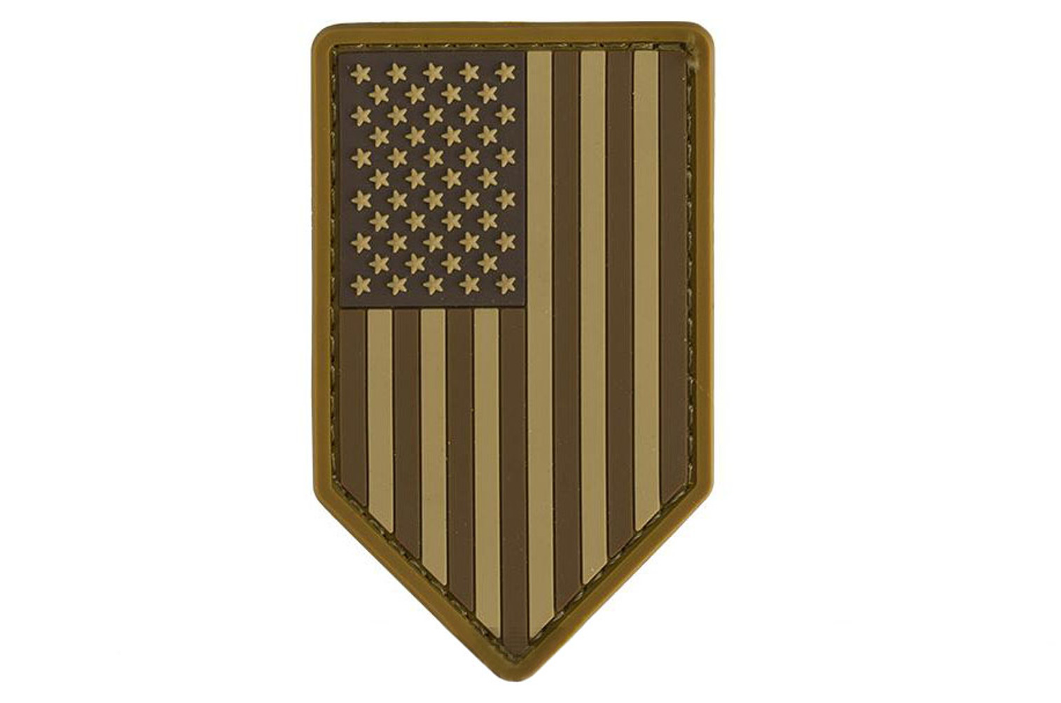 Mil-Spec Monkey PVC Vertical US Flag Patch - Desert