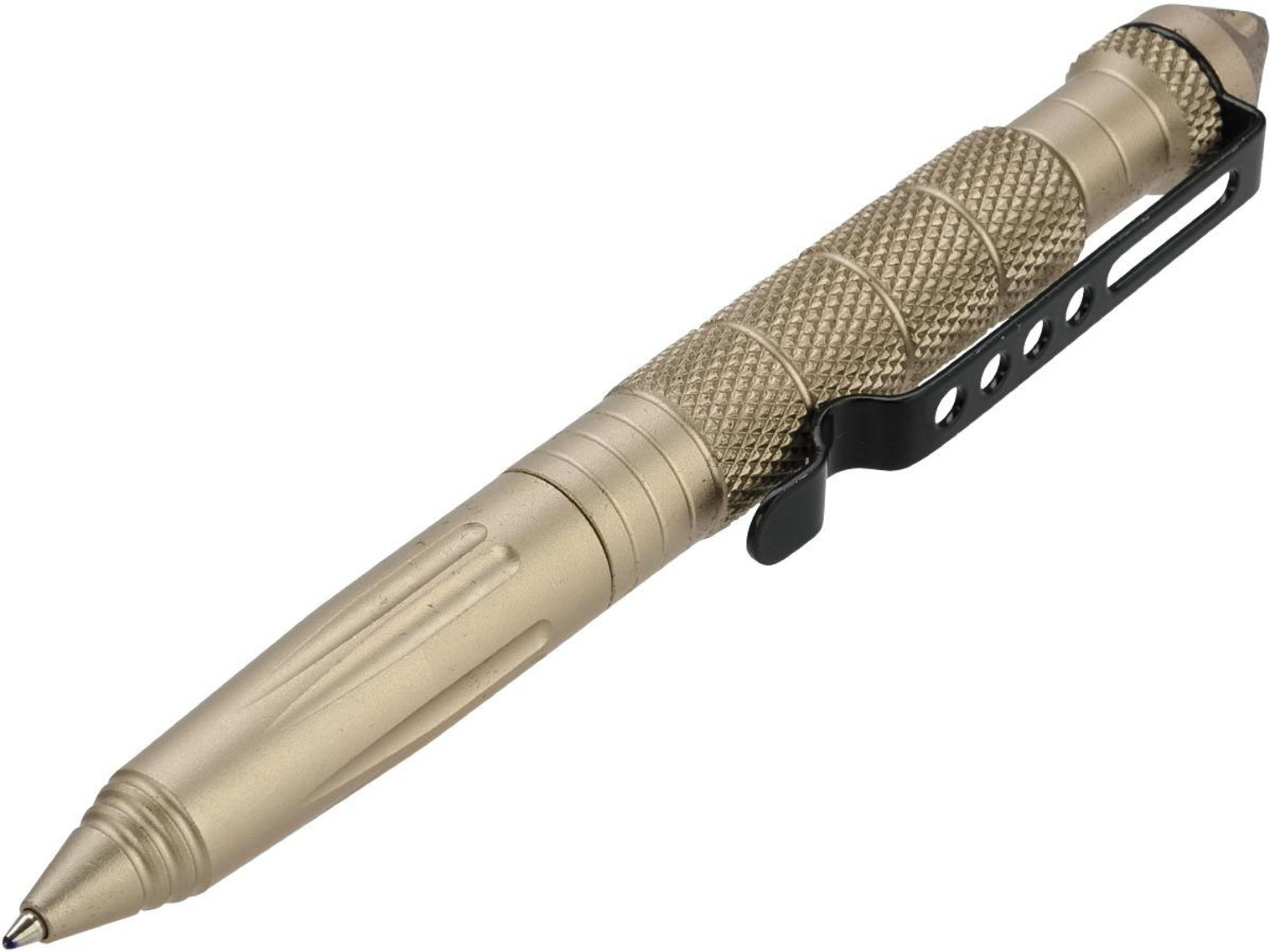 EDC Tactical Ballpoint Pen w/ Pocket Clip & Glass Breaker (Style: Retractable Stealth Gold)