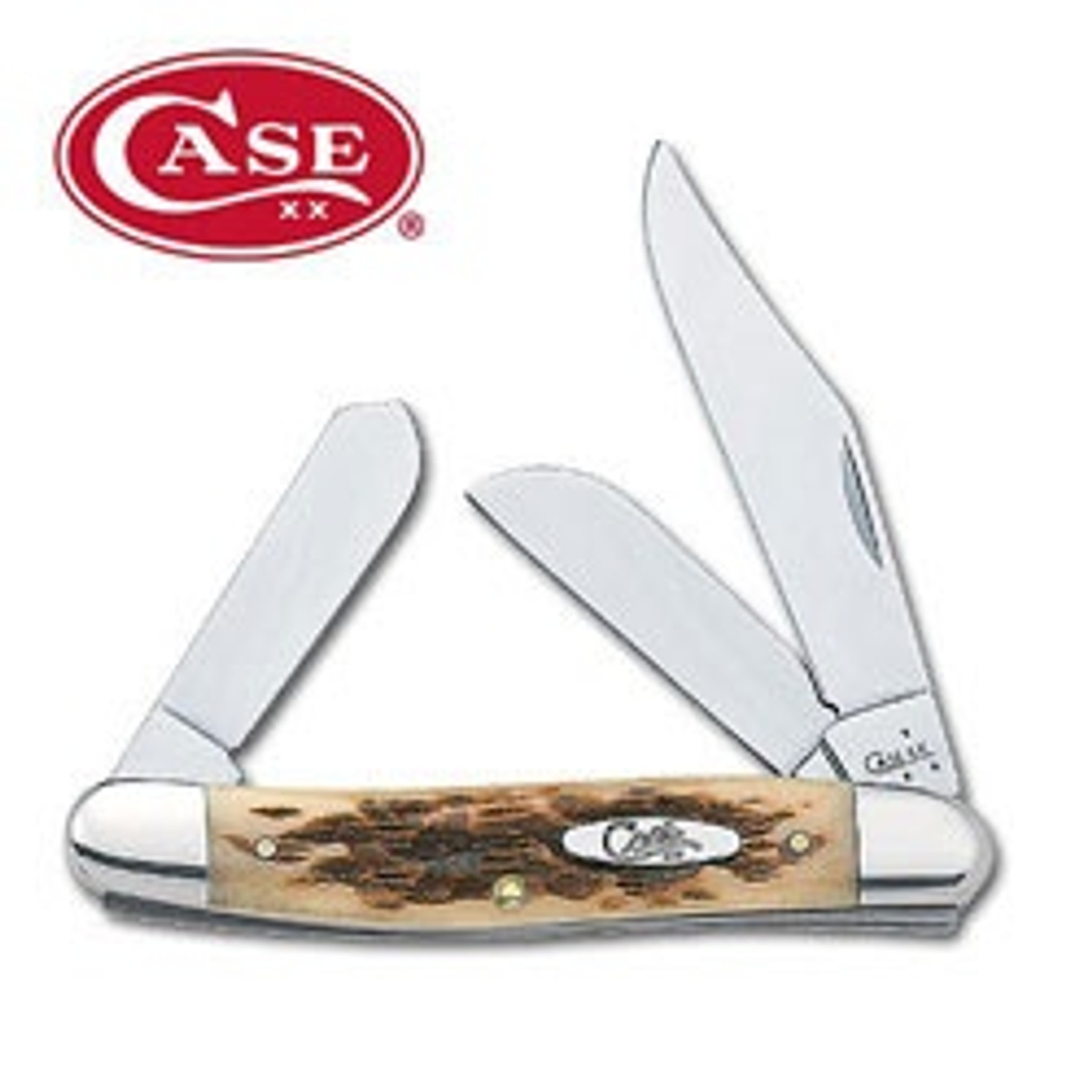 Case Amber Bone Medium Stockman Folding Knife 2