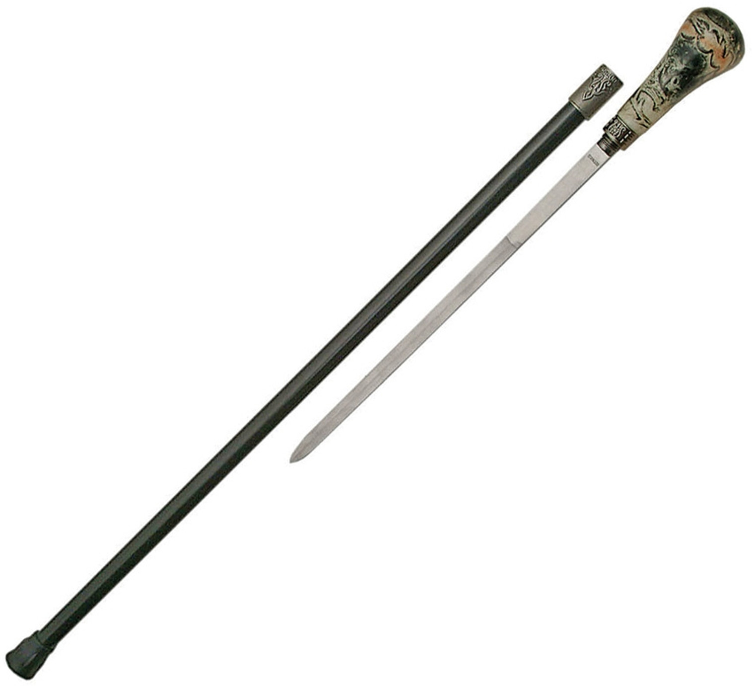 Twin Wolves Sword Cane