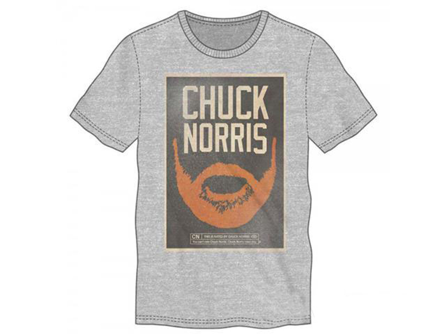 Chuck Norris Beard Poster T-Shirt (Size: Large)