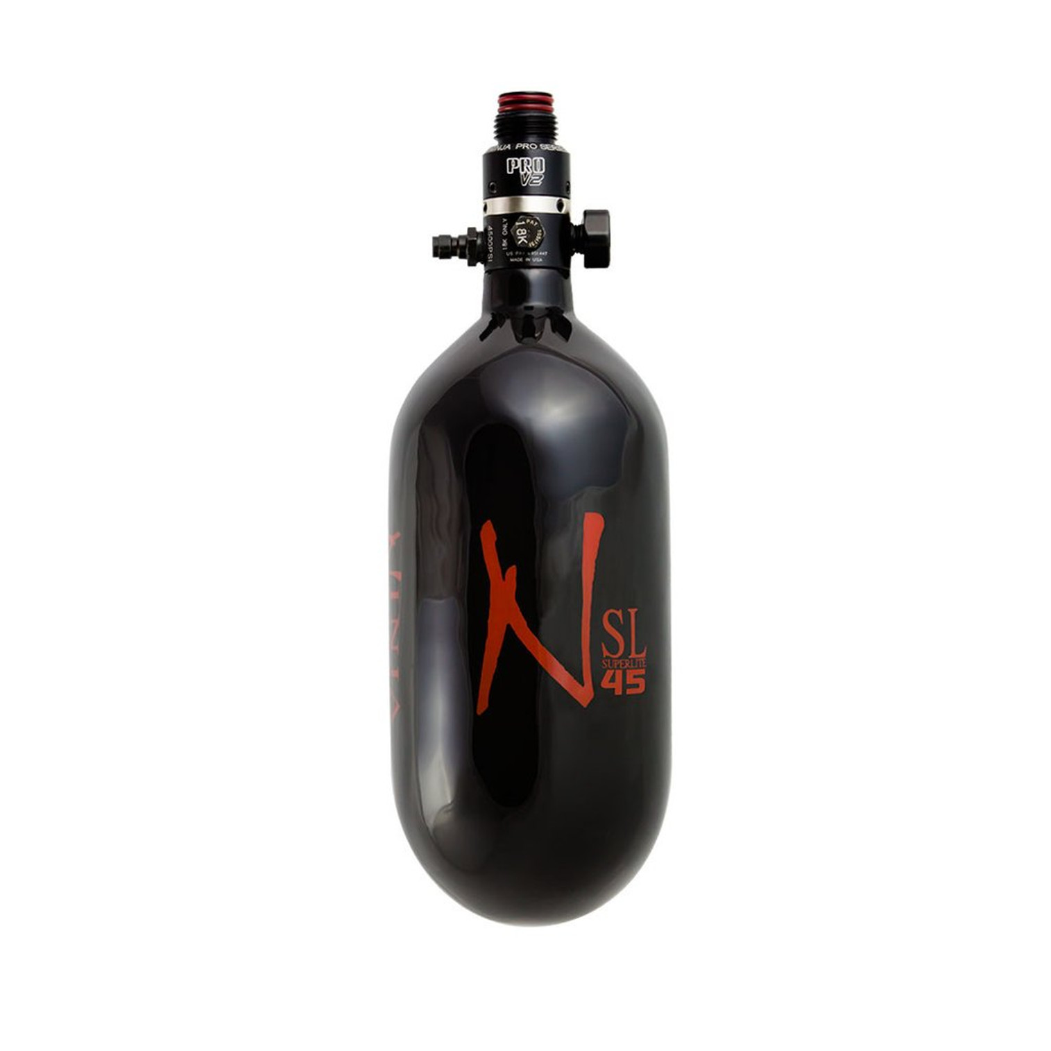 Ninja SL2 Super Lite 45ci/4500psi Carbon Fiber Tank - Black/Red Logo