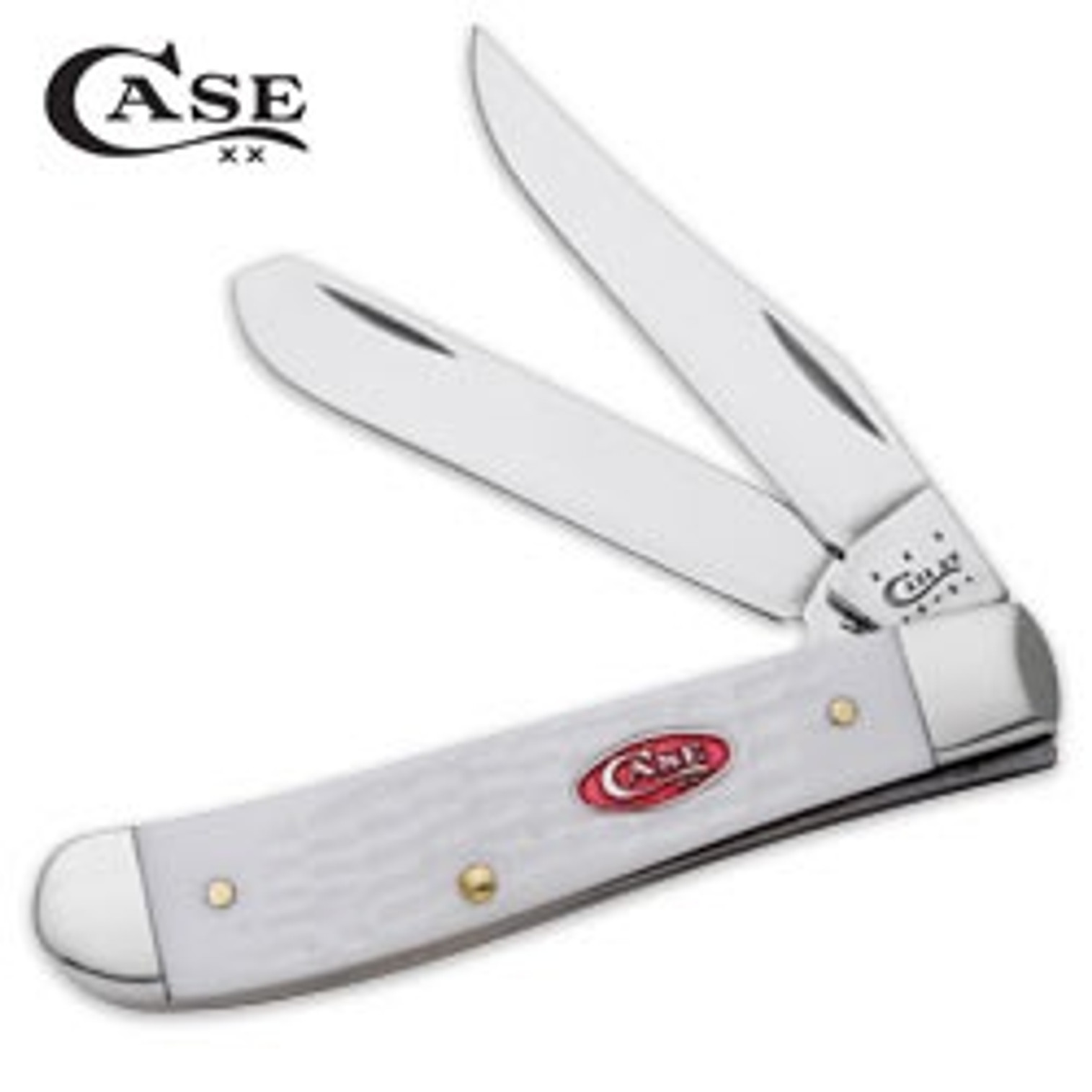 Case SparXX Jigged White Synthethic Mini Trapper