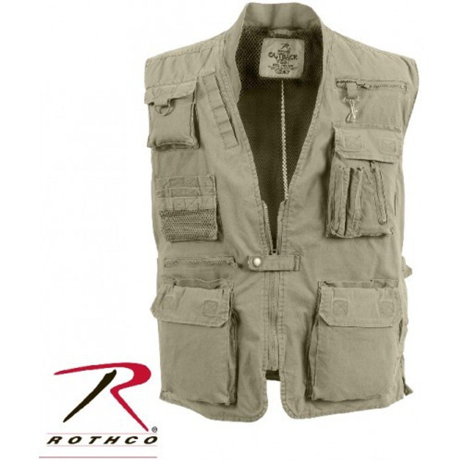 Rothco Deluxe Safari Outback Vest - Khaki