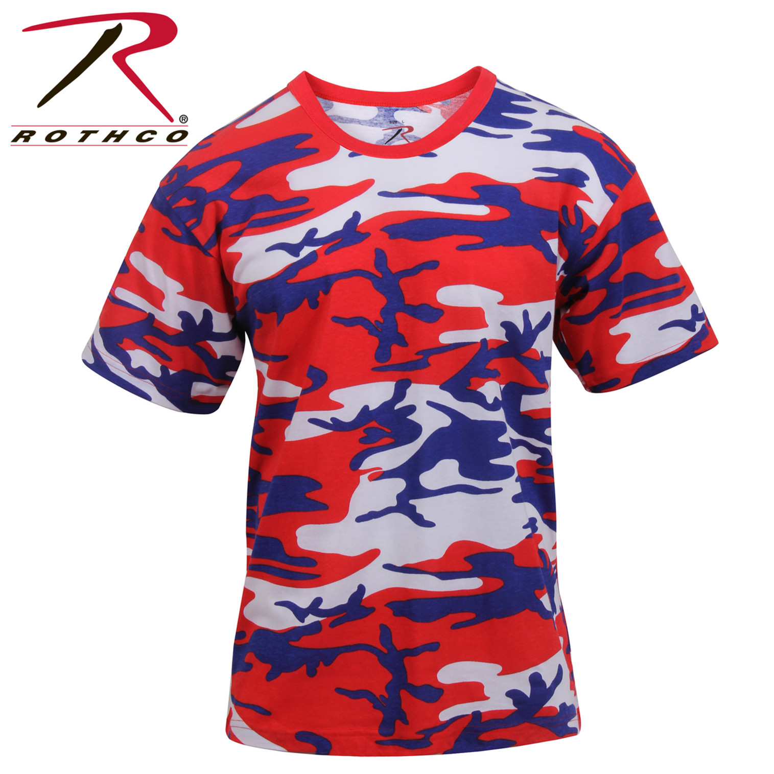 Rothco Colored Camo T-Shirts - Red/White/Blue