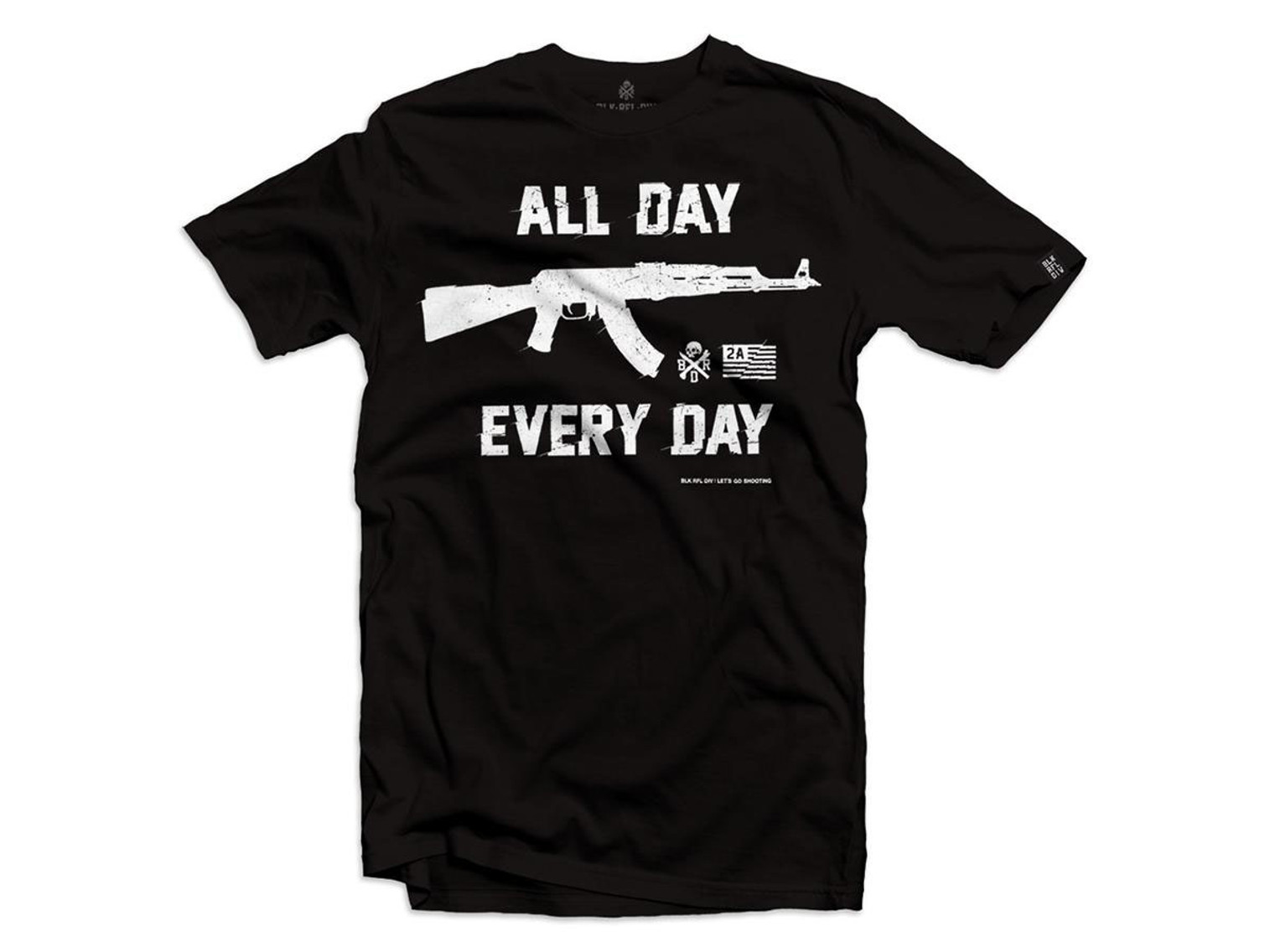 Black Rifle Division "AK All Day Every Day" Graphic Tee (Size: Small / Black)