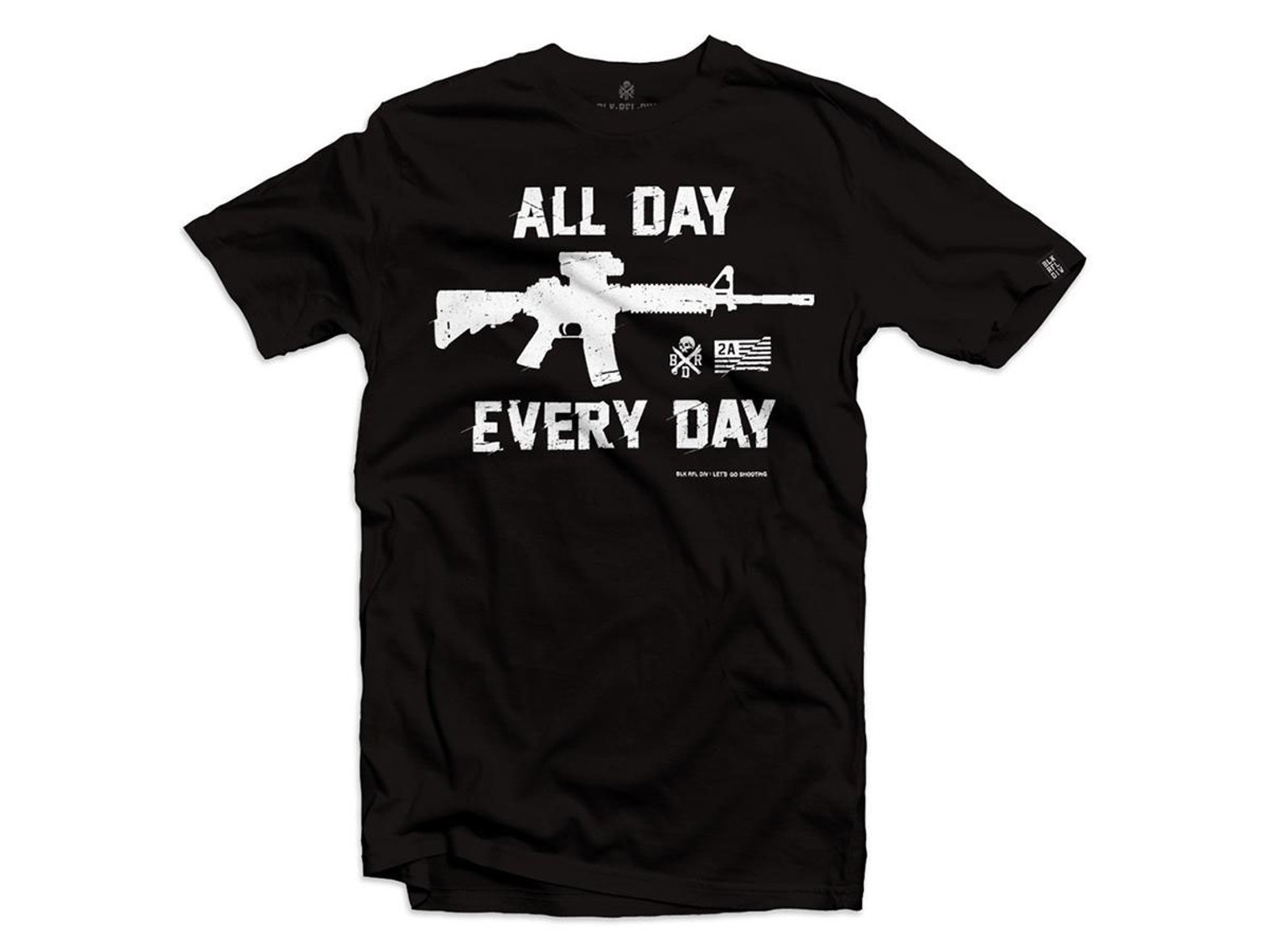 Black Rifle Division "AR15 All Day Every Day" Graphic Tee (Size: X-Large / Black)