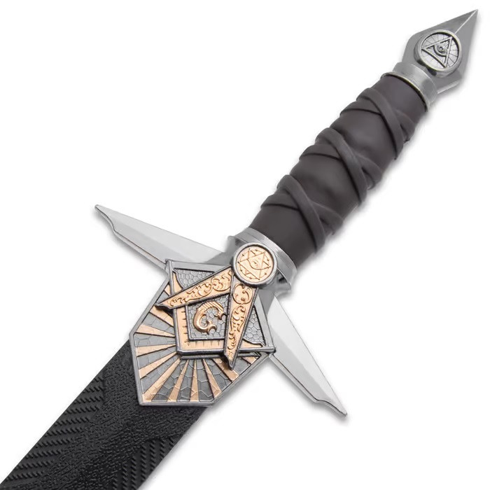 Masonic Compass Guard Dagger & Scabbard - Hero Outdoors