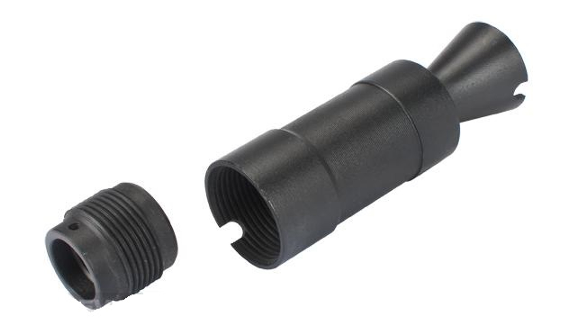 MATRIX AK Beta / AK74U Type Steel Flashhider for 24mm Negative Airsoft AEG Barrels