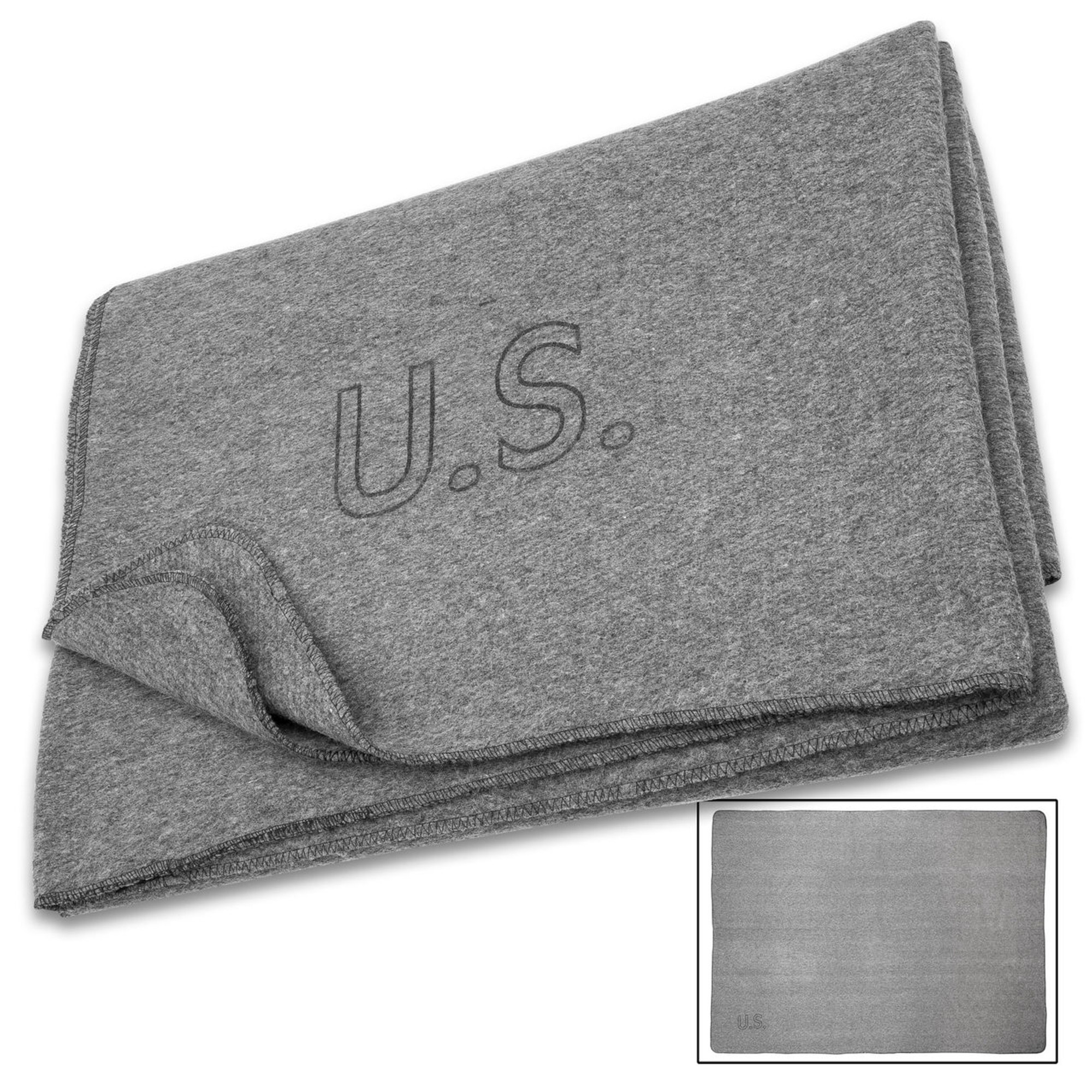 U.S. Forces Style Medic Grey Wool Blanket