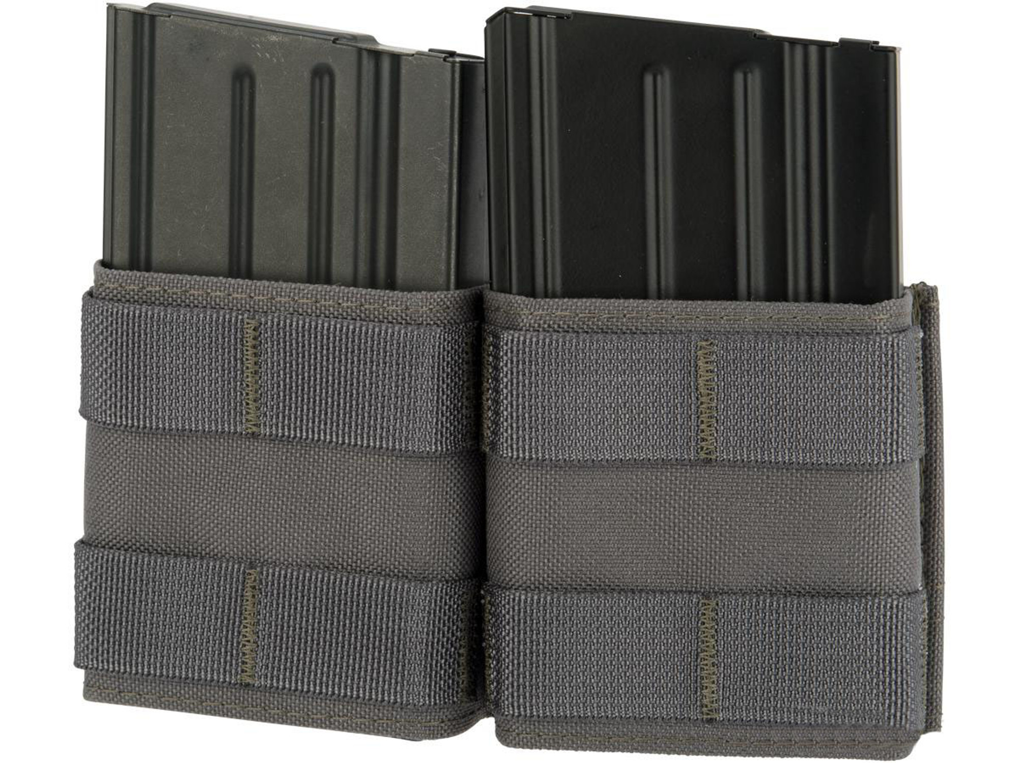 Esstac Double 7.62mm "Shorty" KYWI Magazine Pouch (Color: Wolf Grey)