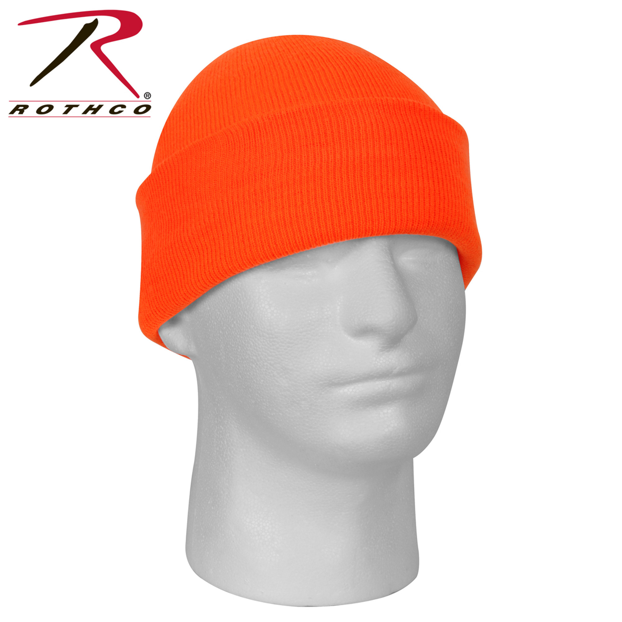 Rothco Deluxe Fine Knit Watch Cap - Safety Orange