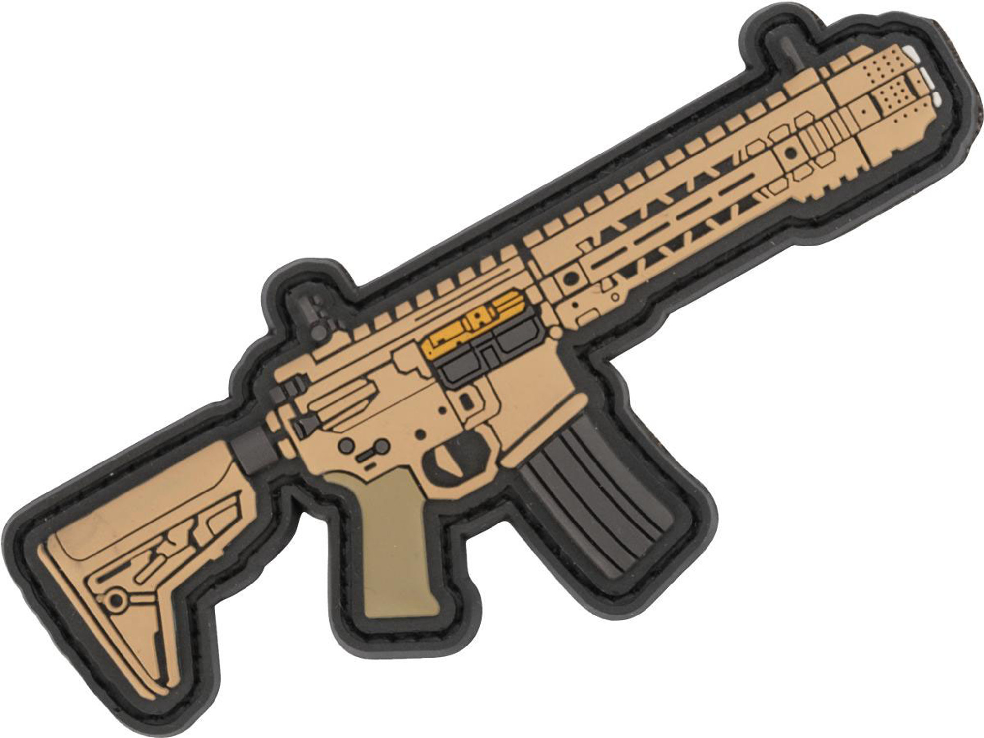 Aprilla Design PVC IFF Hook and Loop Modern Warfare Series Patch (Gun: SAI GRY / Tan)