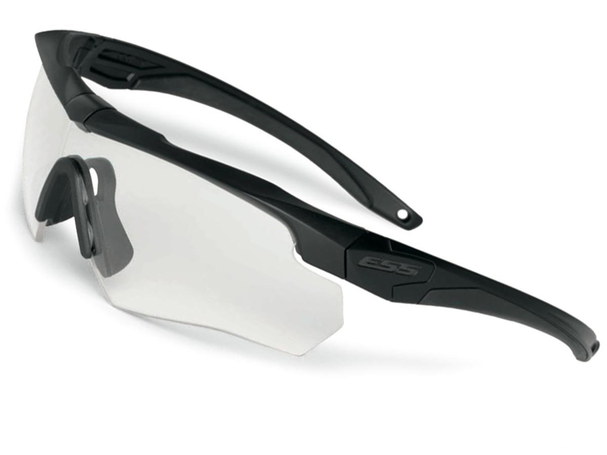 ESS Crossbow Ballistic Eyeshield Package (Color: Black Frame / Clear Lenses)