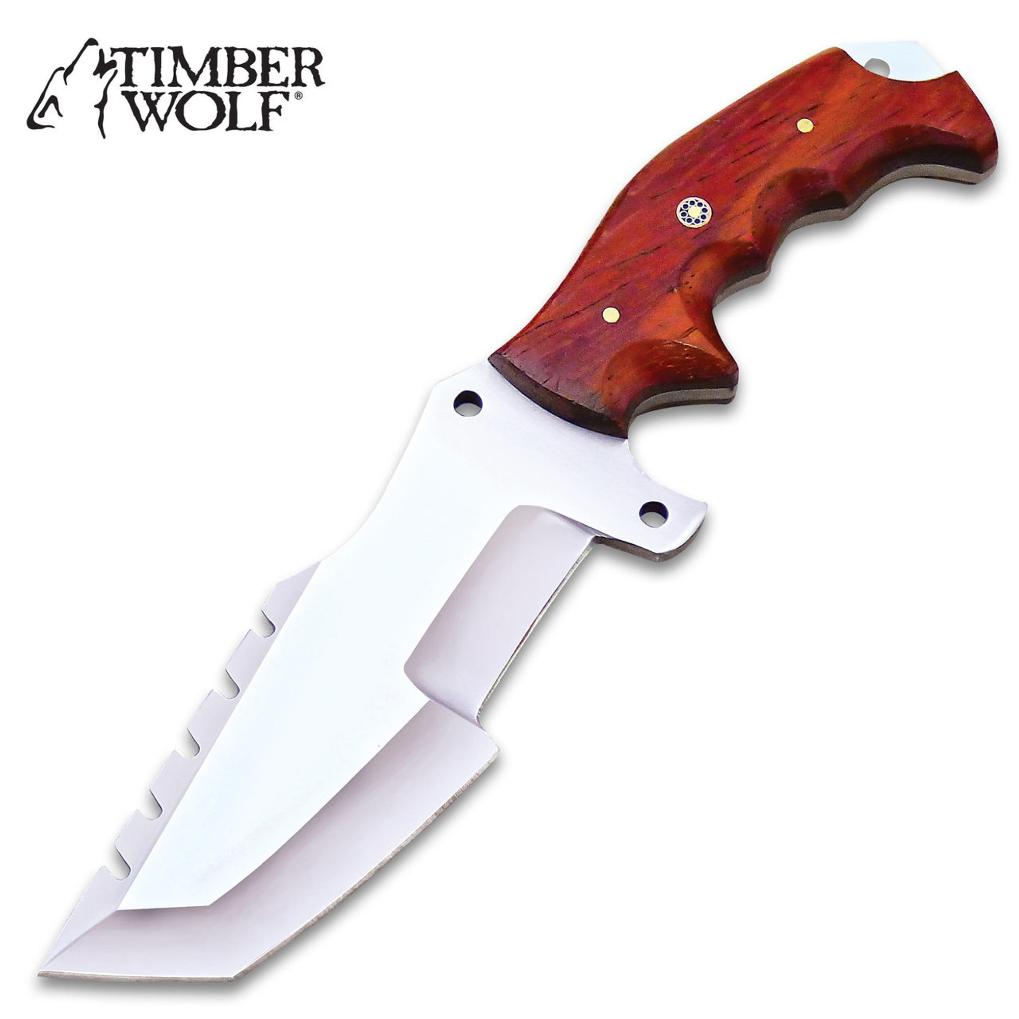 Timber Wolf White Rhino Knife w/Sheath