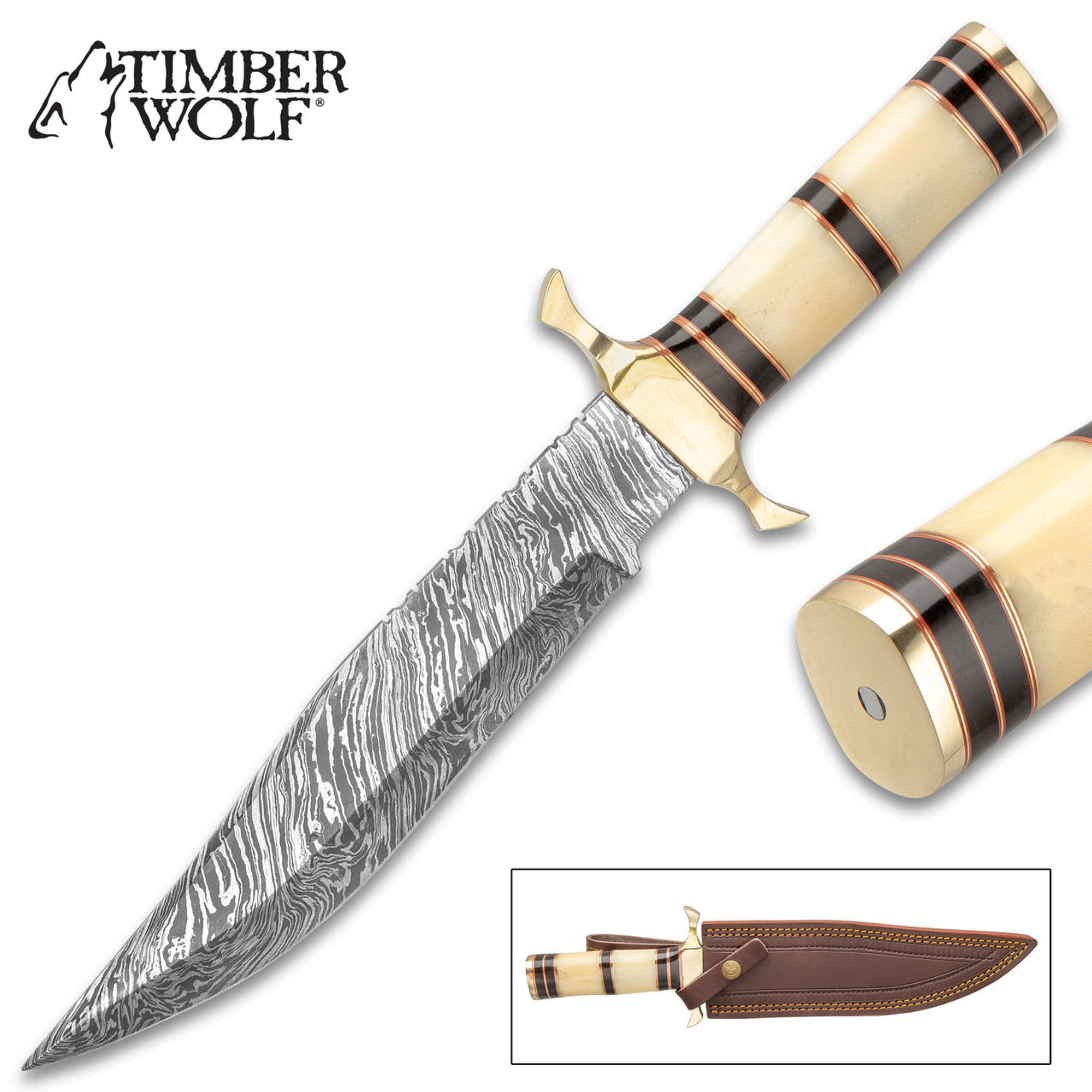 Timber Wolf Tippecanoe Battle Knife w/Sheath