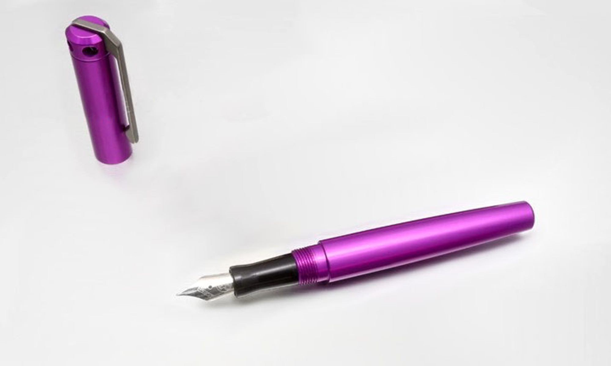 Karas Kustoms Ink Fountain Aluminum - Violet Body/Black Grip