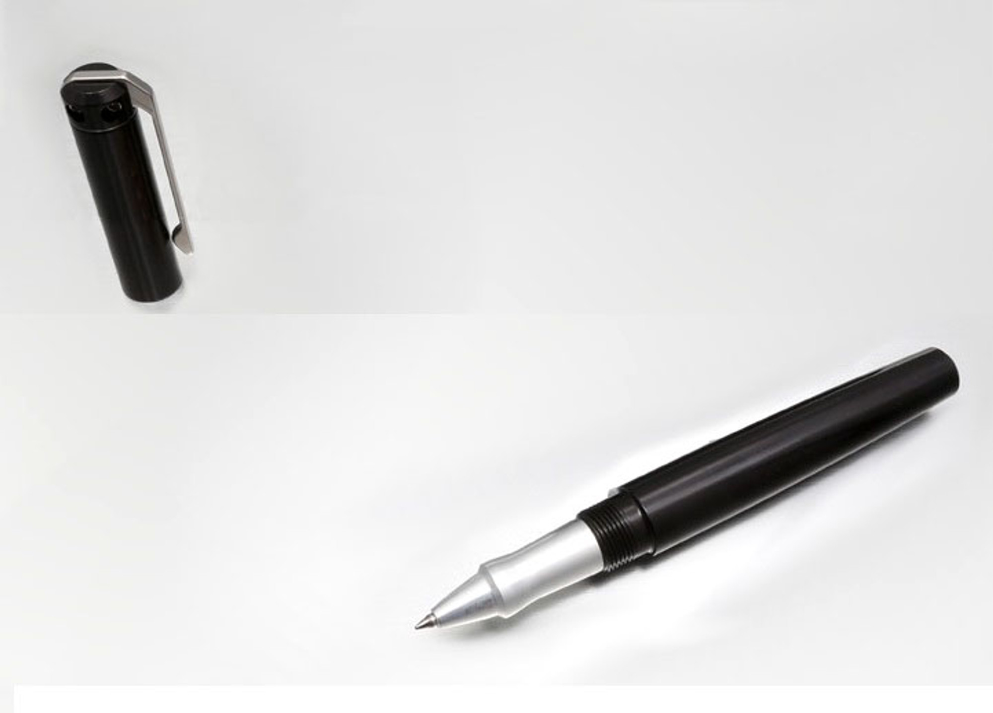 Karas Kustoms Ink Rollerball Aluminum - Black Body/Silver Grip