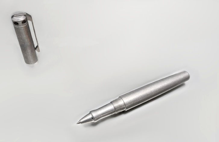 Karas Kustoms Ink Rollerball Aluminum- Tumbled Body/Tumbled Grip