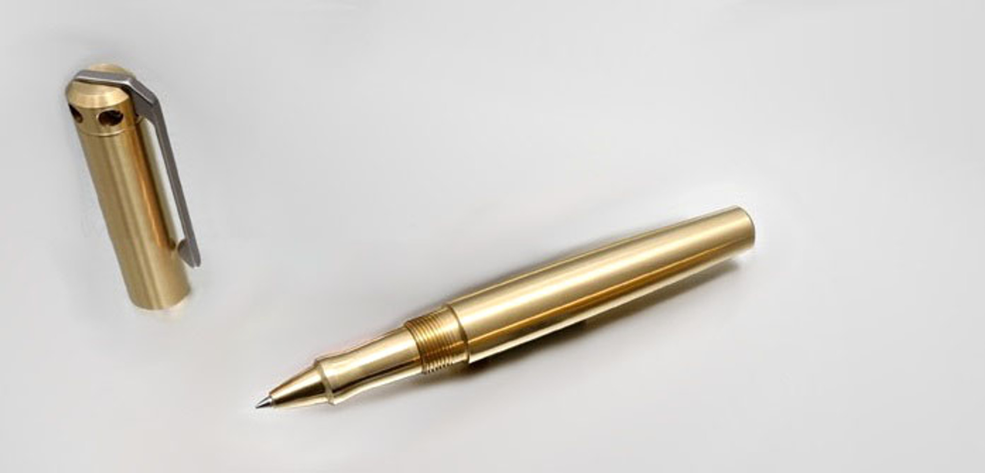 Karas Kustoms Ink Rollerball Pen Brass - Brass Grip