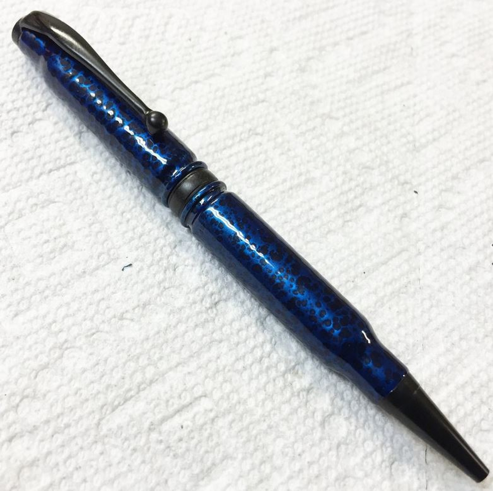 High Caliber 308 Blue Vein Powder Coated Pen - Bright Copper