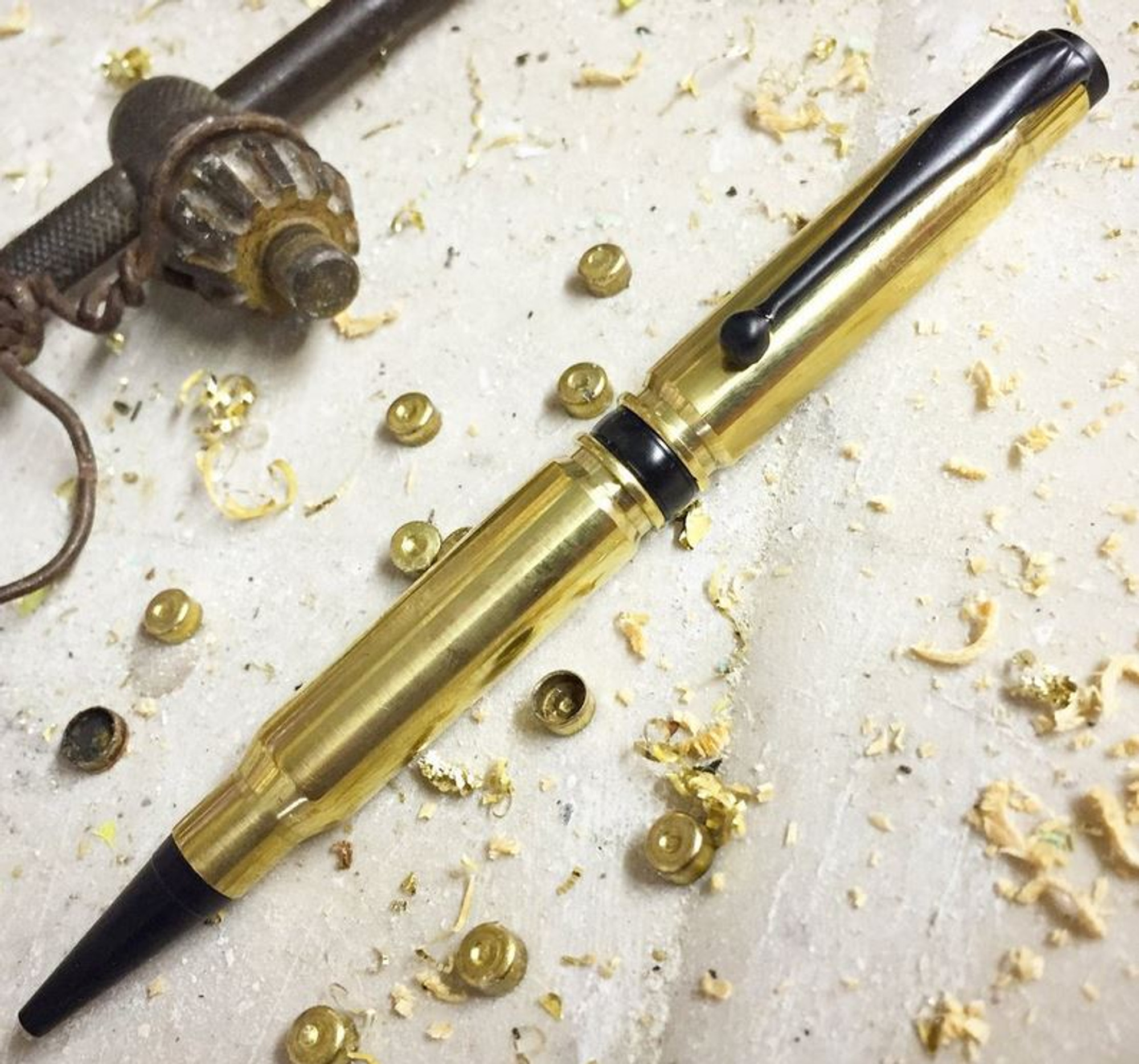 High Caliber 308 Brass Pen - Black