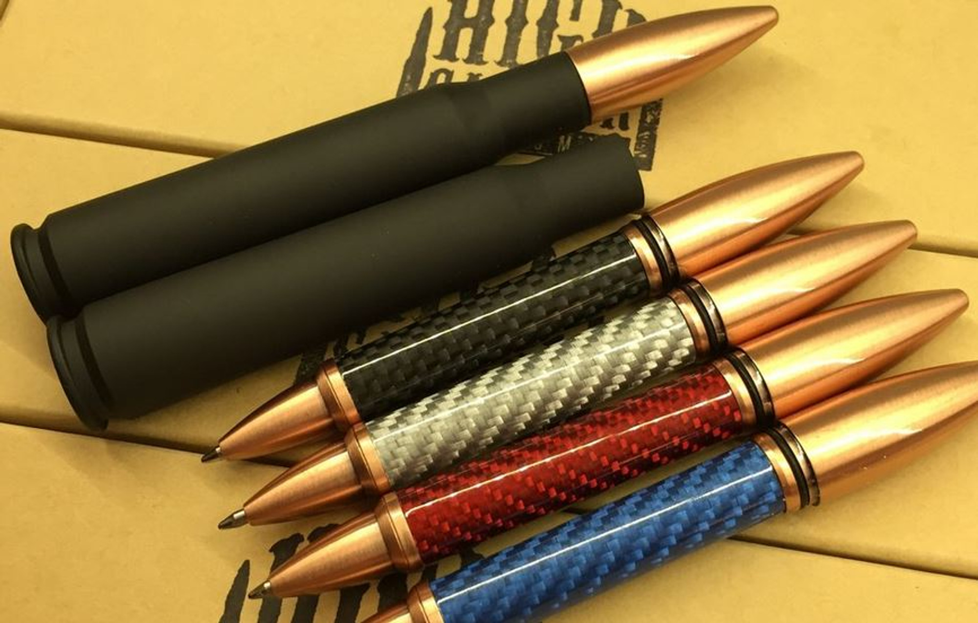 High Caliber 50 Caliber Red Fiber Pen