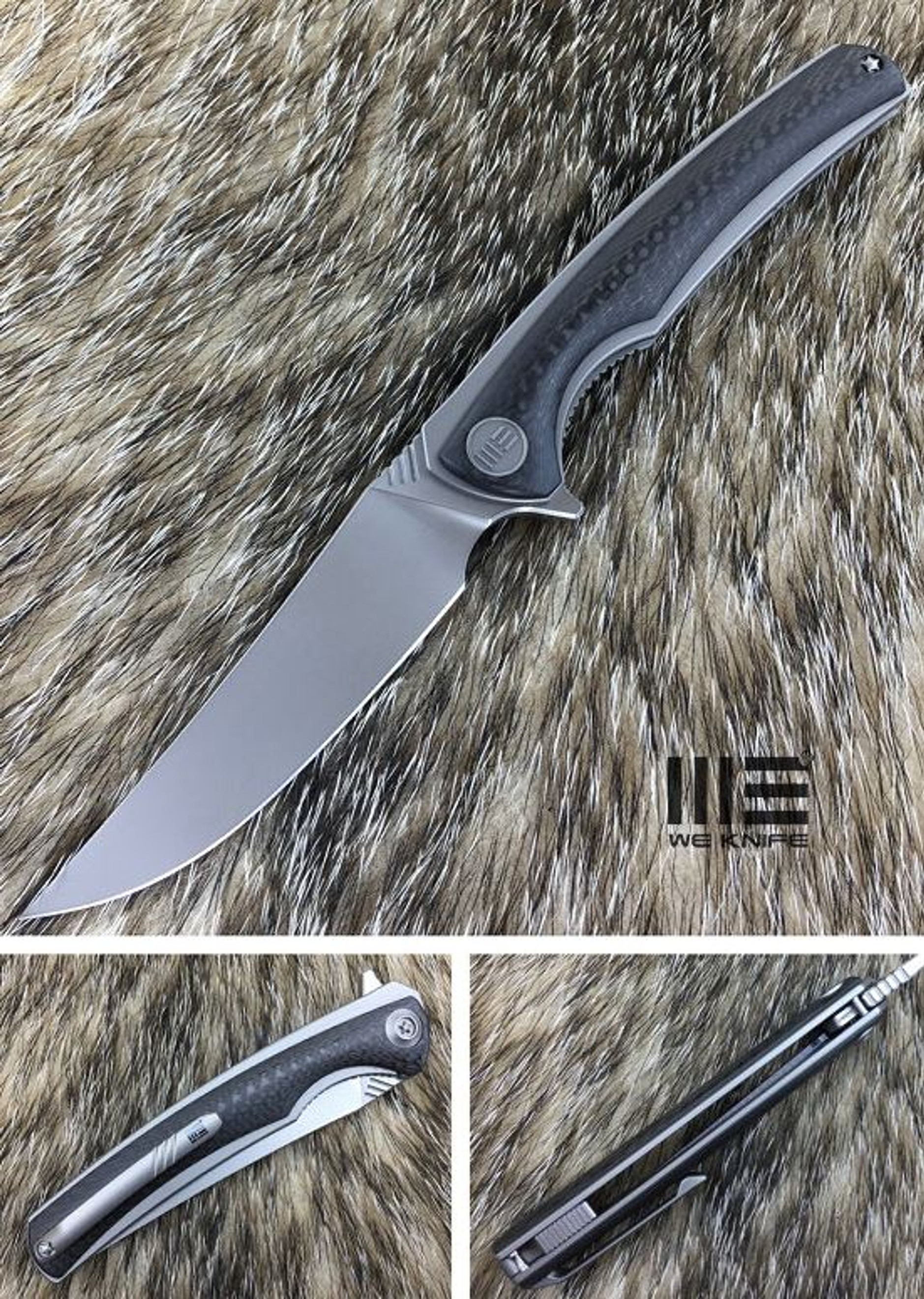 WE Knife 704CFE Flipper M390 Liner Titanium & Carbon Fiber