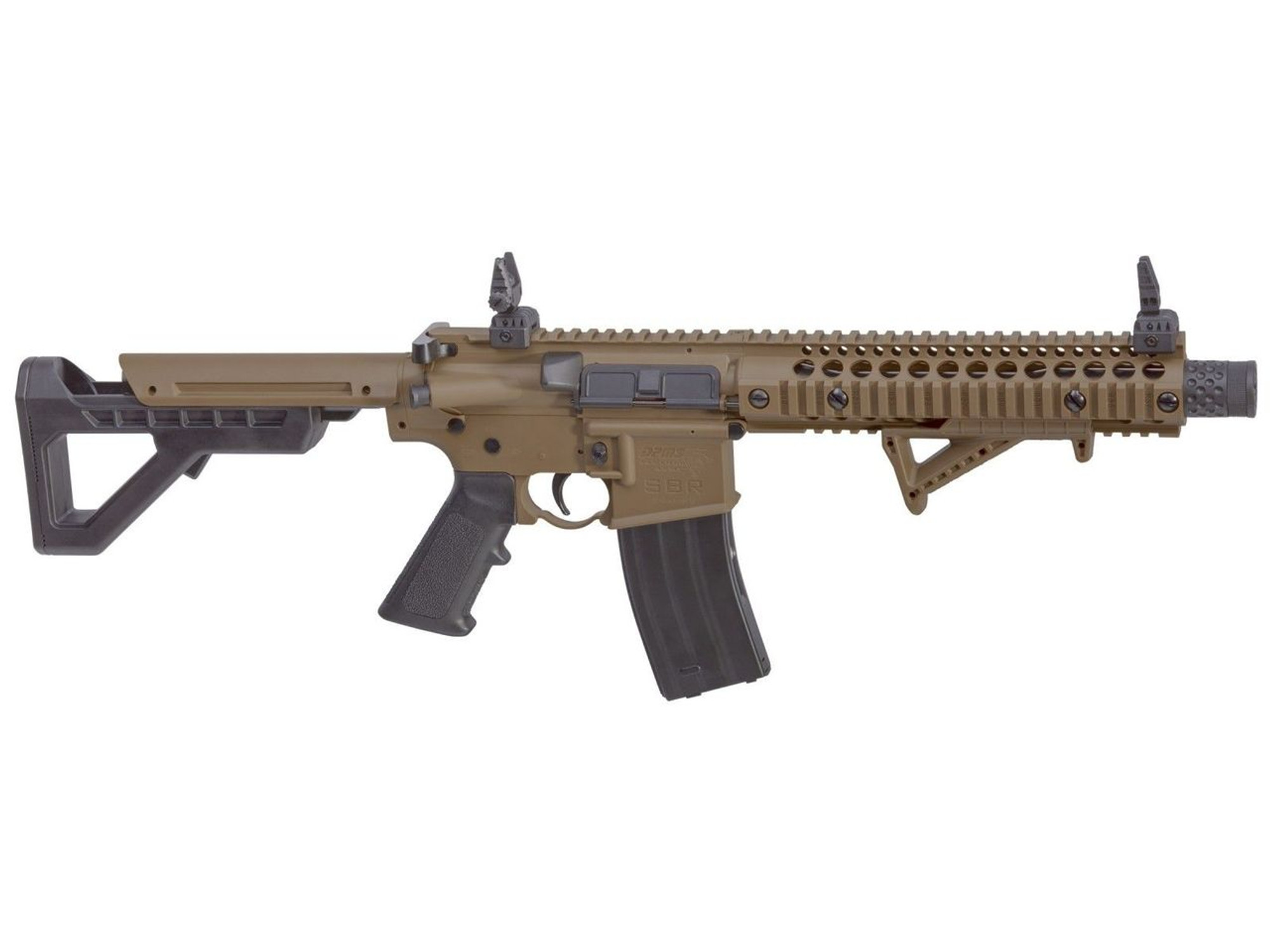 DPMS SBR Full Auto CO2 Powered Full Auto BB Air Rifle - Black/FDE