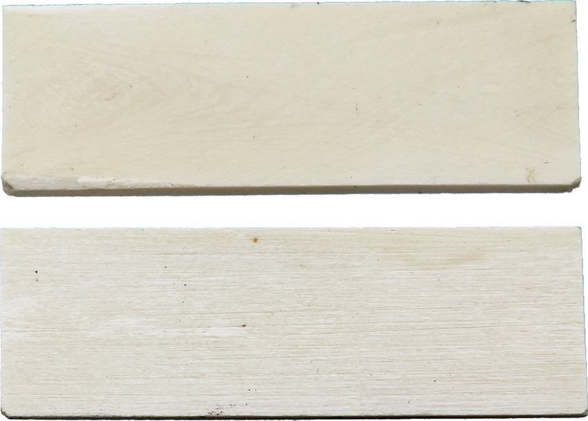 Knife Scales White Smooth Bone