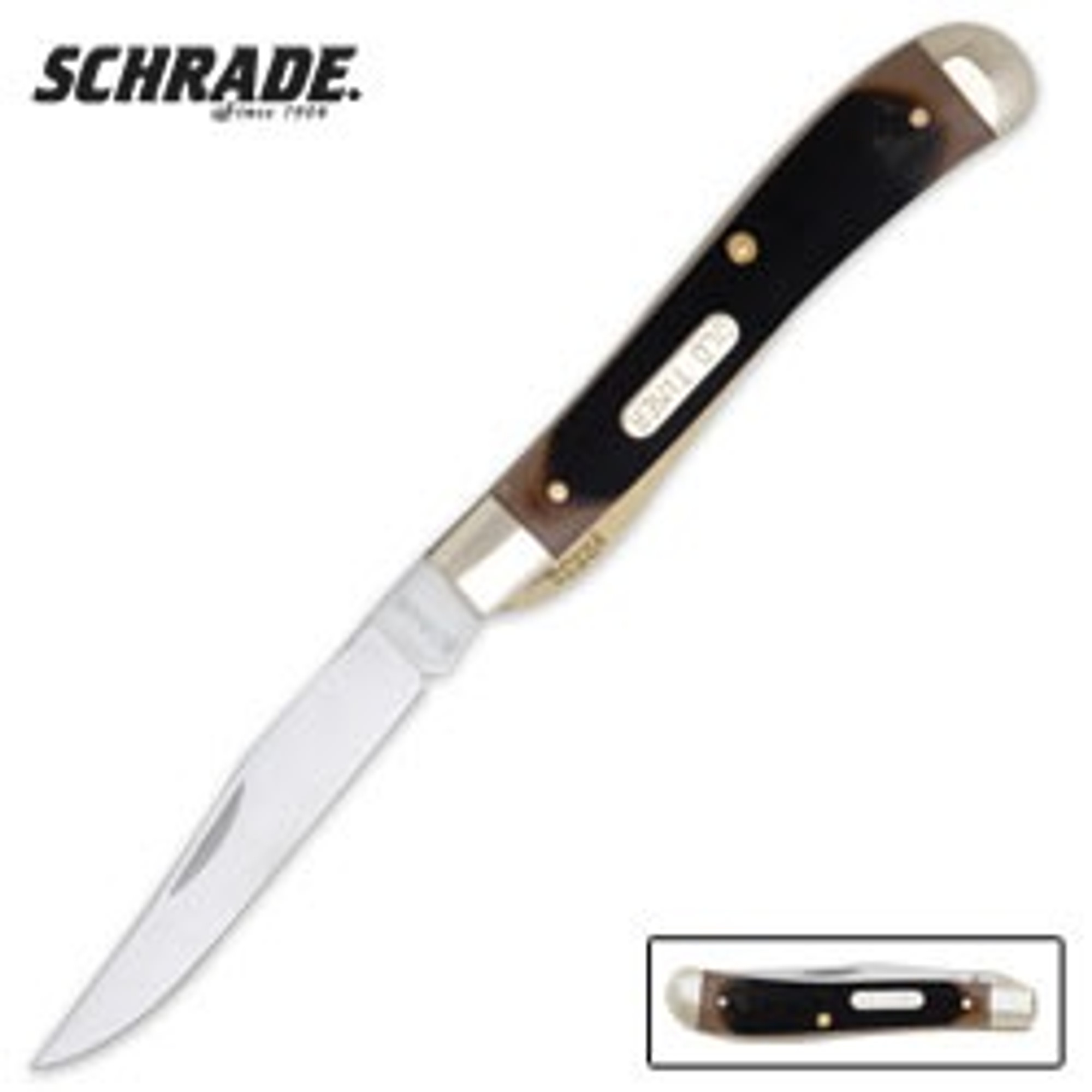 Schrade Gunstock Trapper Folding Knife