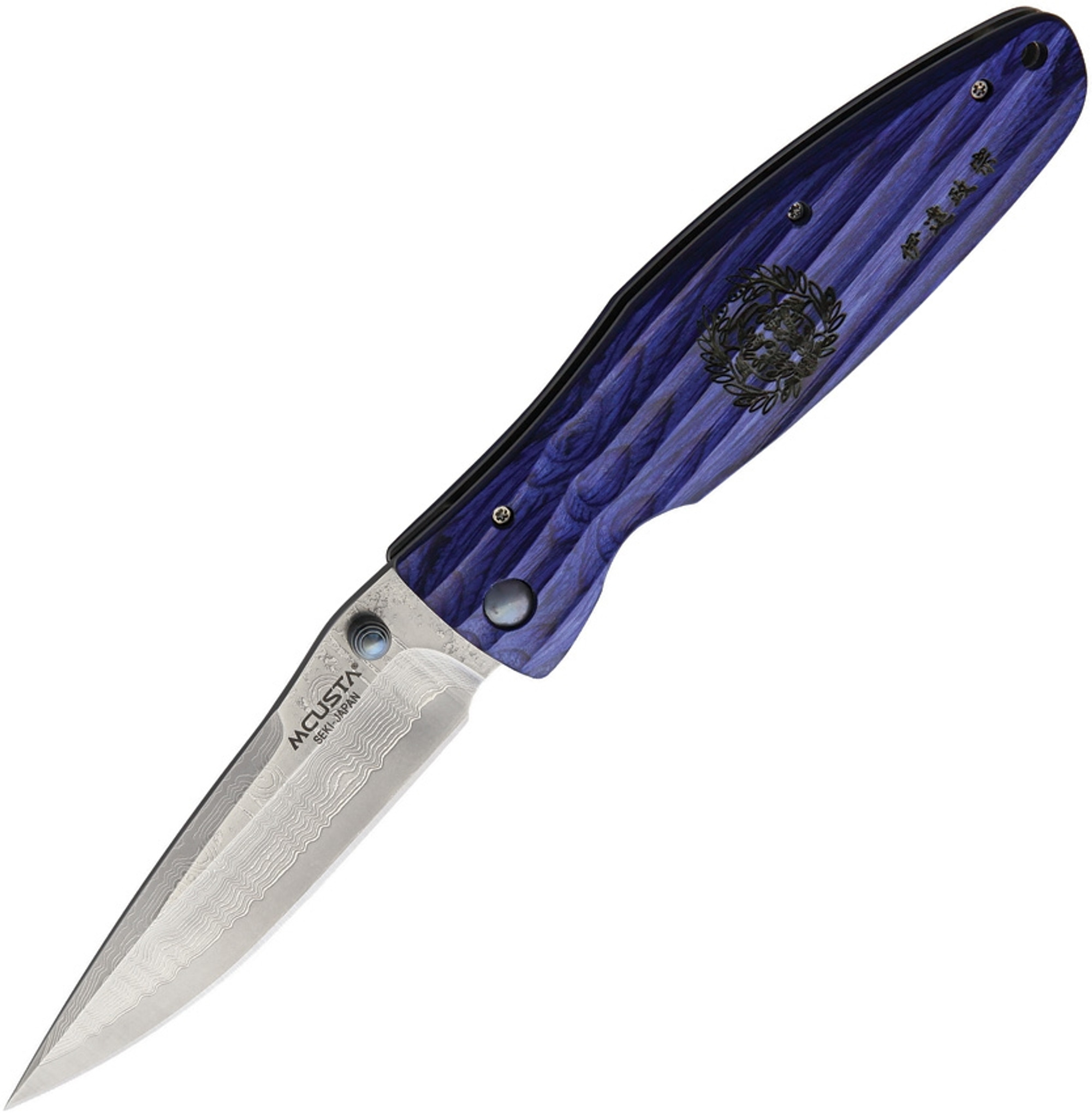 Linerlock Blue Pakkawood