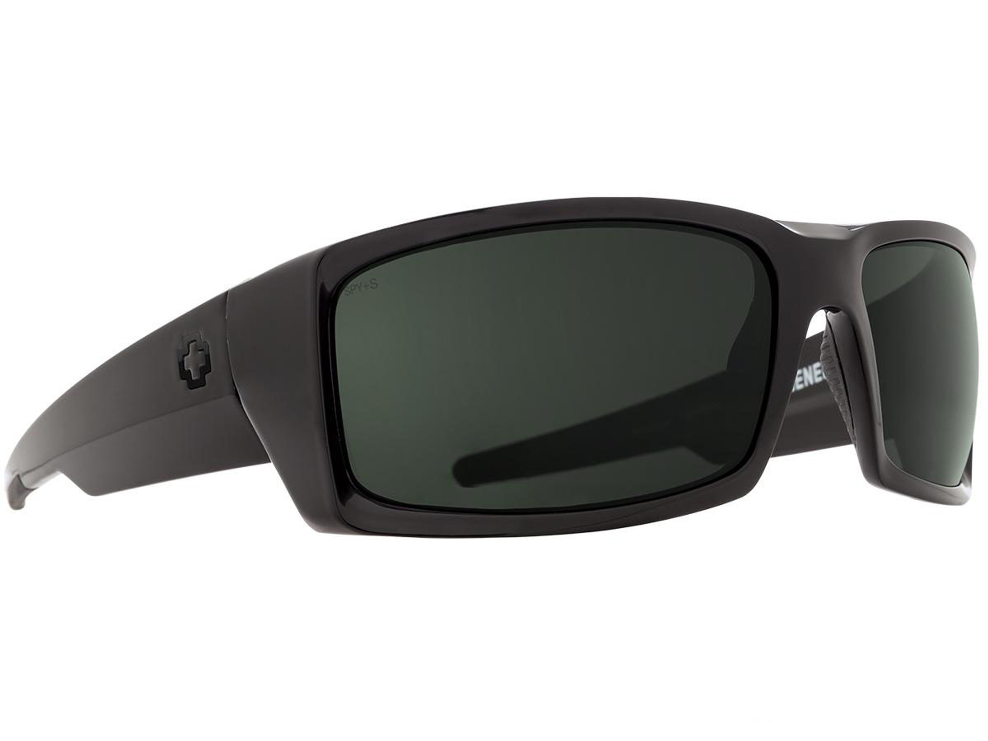 Spy Optic General Sunglasses (Model: Black Frame / ANSI RX / HD Plus Gray Green Lens / Polarized)