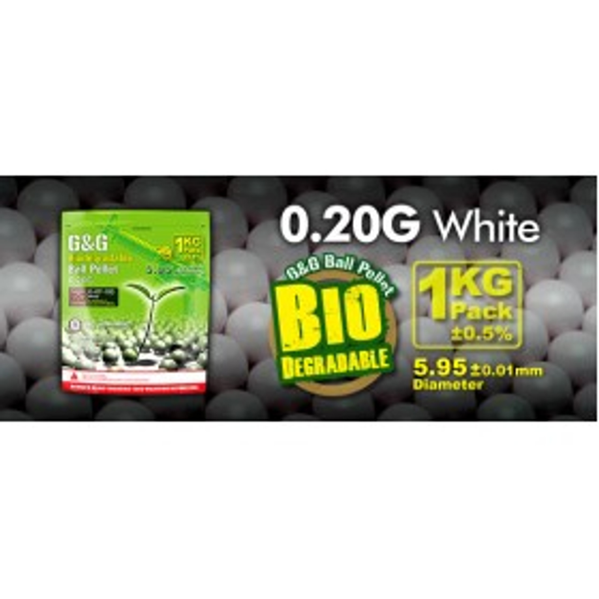 G&G .20G Biodegradable  6mm 1KG - White