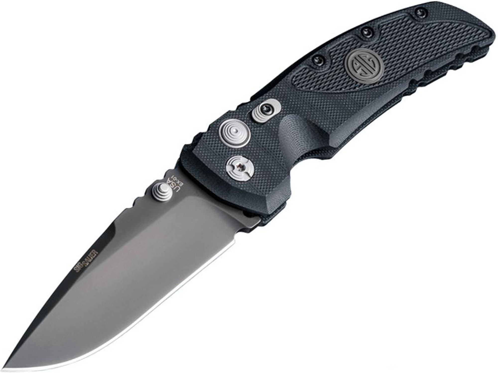 SIG Sauer Tactical Folding Knife with 3.5" Drop Point Blade and G10 Grips (Color: Grey PVD)