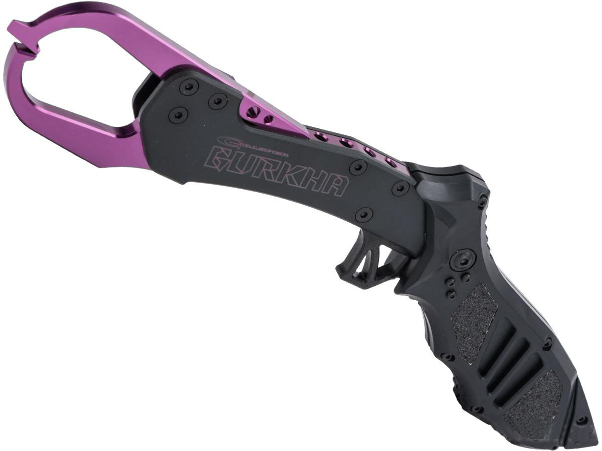 DRESS "Grasper Gurkha" CNC Aluminum Fish Landing Grip (Color: Black / Purple)