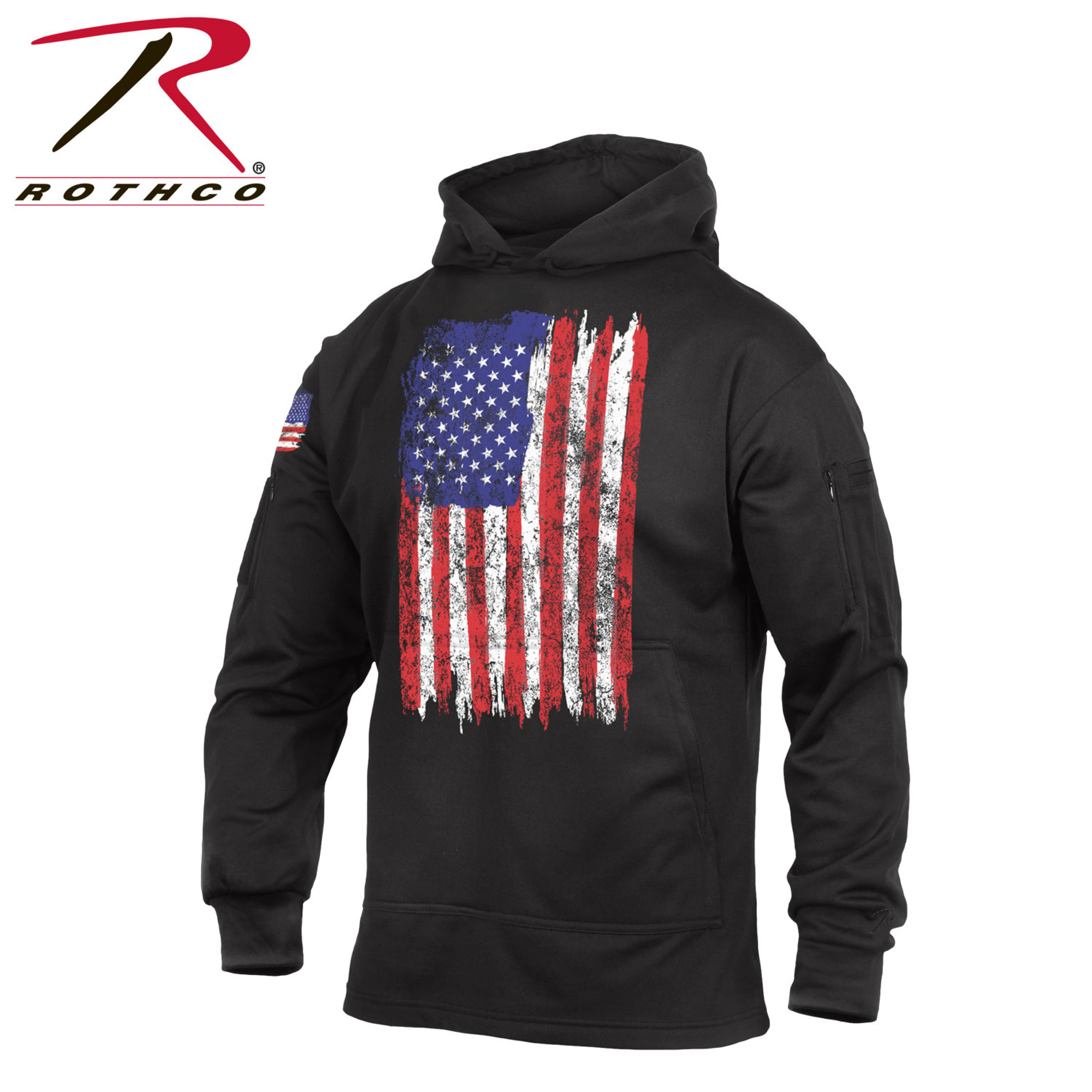 Rothco U.S. Flag Concealed Carry Hoodie - Red / White / Blue