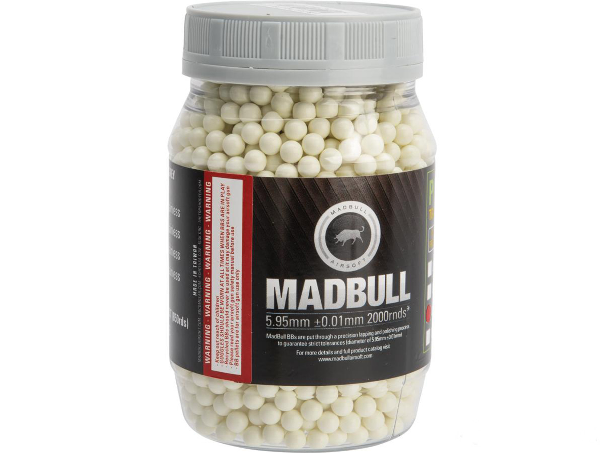 MadBull Precision 6mm PLA Biodegradable Airsoft Tracer BB (Model: .20g Green / 2000rd Bottle)