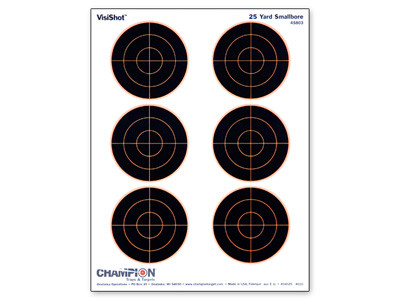 Champion VisiShot Paper Targets, 3" Bulls, 8.5x11 - 10pk