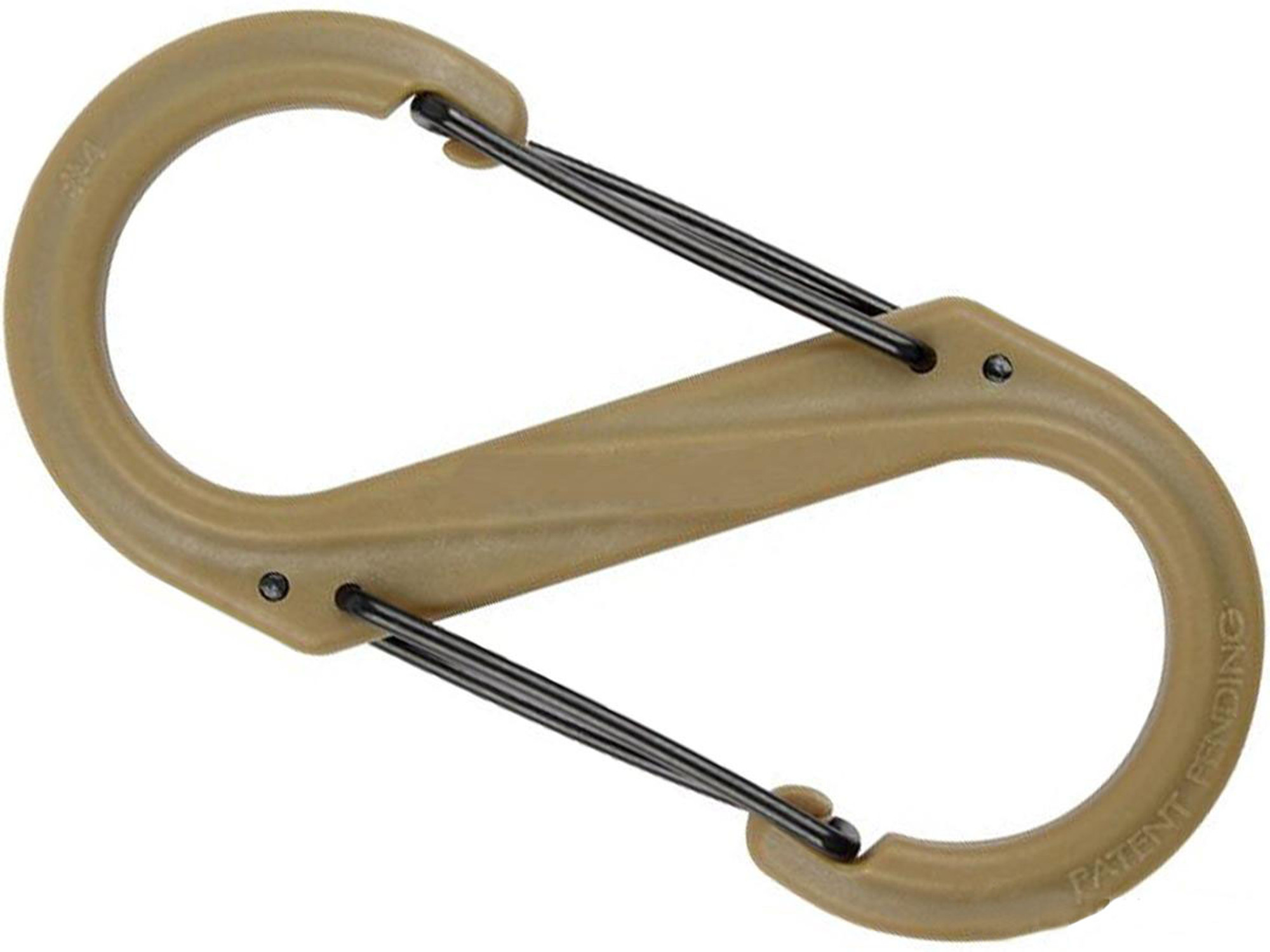 Nite Ize S-Biner Lightweight Polymer Dual Carabiner (Size: #2 / Coyote w/ Black Gates)