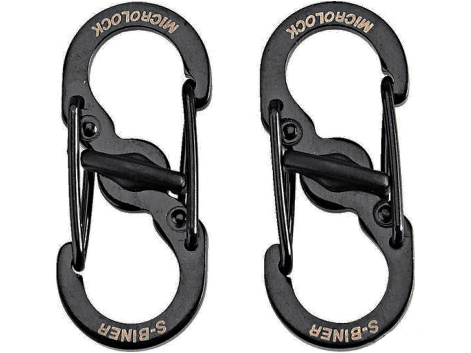 Nite Ize S-Biner MicroLock Stainless Steel Carabiner (Color: Black / 2 Pack)