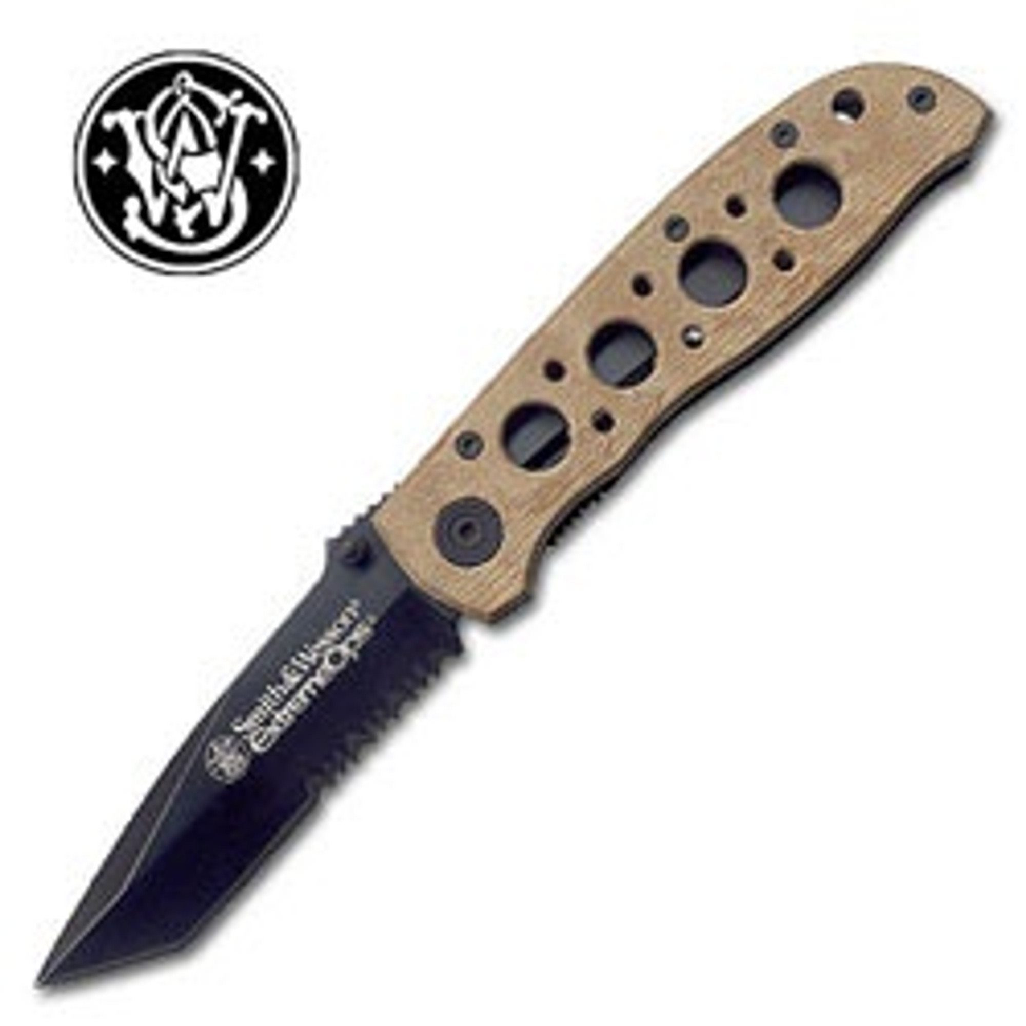 Smith & Wesson Tanto Extreme Ops Desert Folding Knife - Black