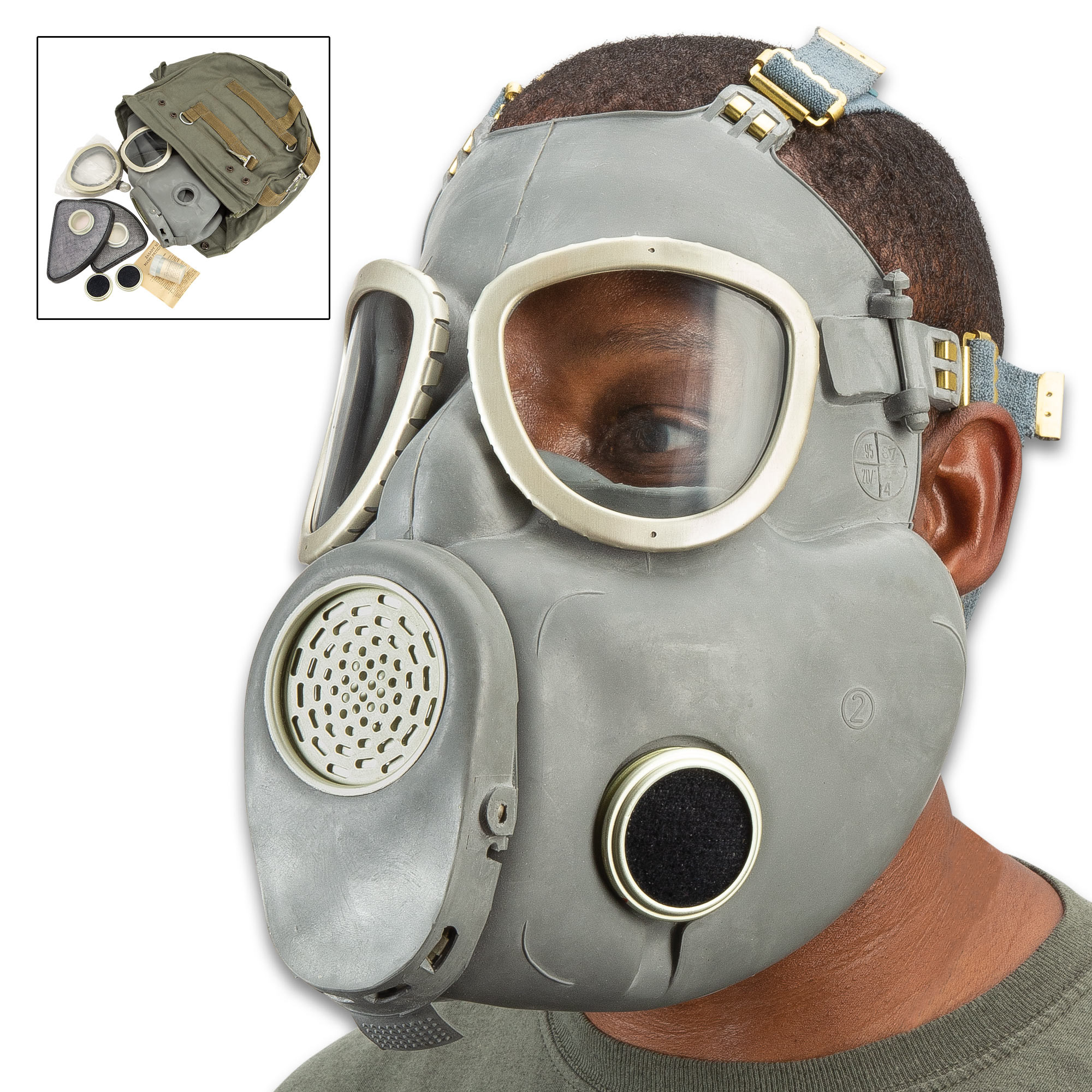 Polish MP4 “Bulldog” Gas Mask No Bag - Like New